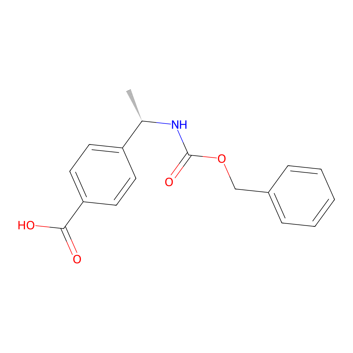 4-[(1S)-1-[[(Benzyloxy)carbonyl]amino]ethyl]benzoic acid molecular structure, CAS 847729-00-4