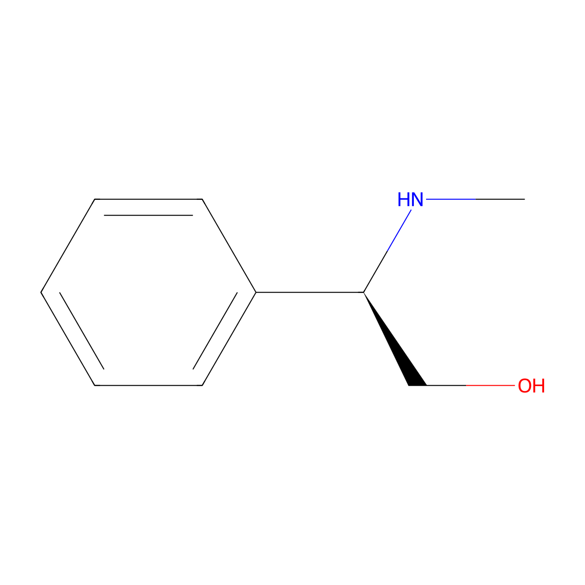 (R)-2-(Methylamino)-2-phenylethanol molecular structure, CAS 84773-28-4