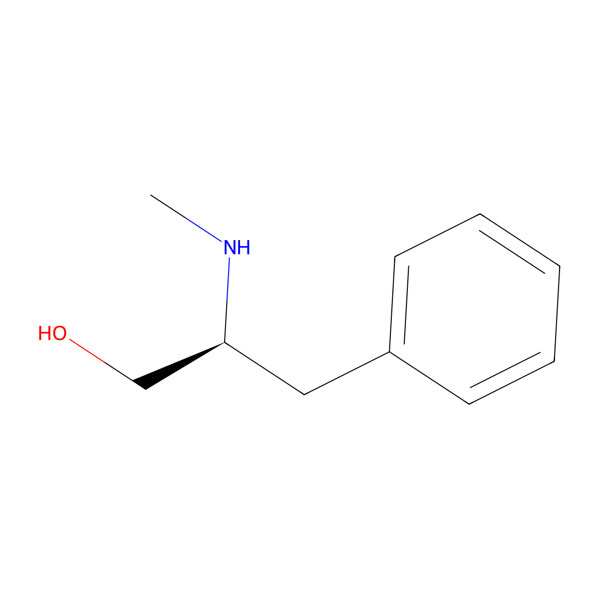 (S)-2-(Methylamino)-3-phenylpropan-1-ol molecular structure, CAS 84773-29-5
