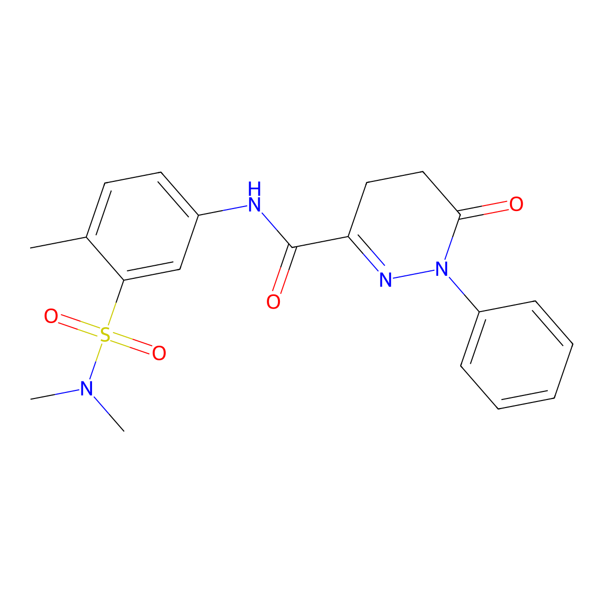 N-[3-(dimethylsulfamoyl)-4-methylphenyl]-6-oxo-1-phenyl-1,4,5,6-tetrahydropyridazine-3-carboxamide molecular structure, CAS 847732-23-4