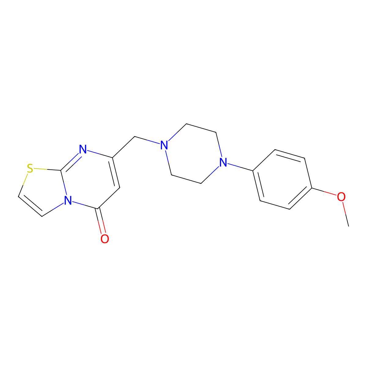 7-[[4-(4-Methoxyphenyl)piperazin-1-yl]methyl]-[1,3]thiazolo[3,2-a]pyrimidin-5-one molecular structure, CAS 847732-61-0