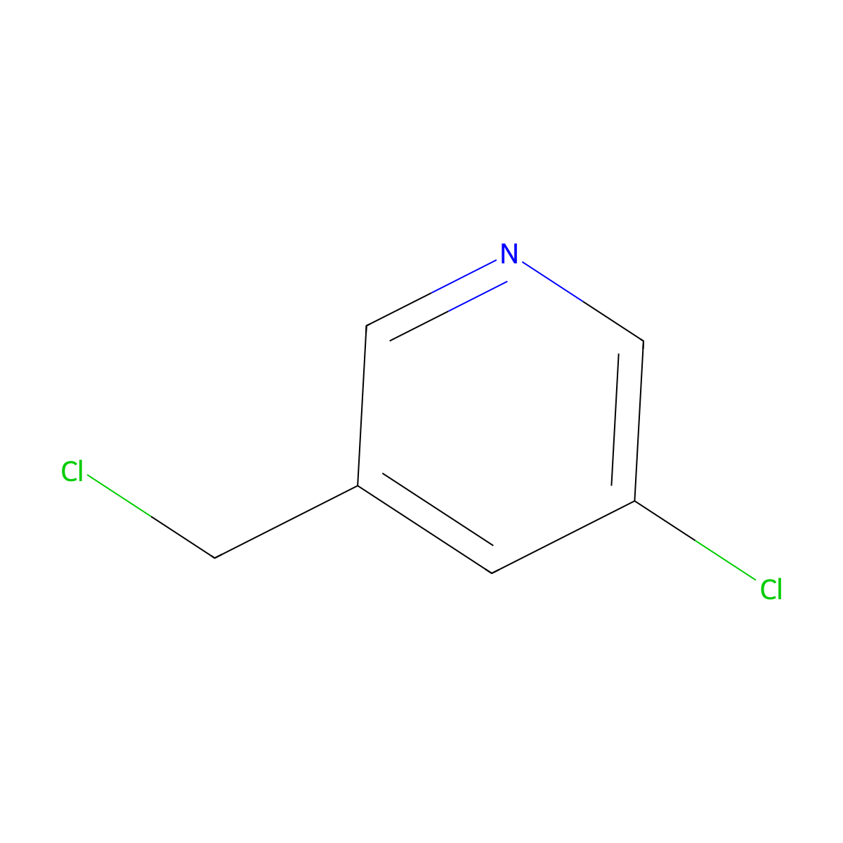 3-Chloro-5-(chloromethyl)pyridine molecular structure, CAS 847737-51-3