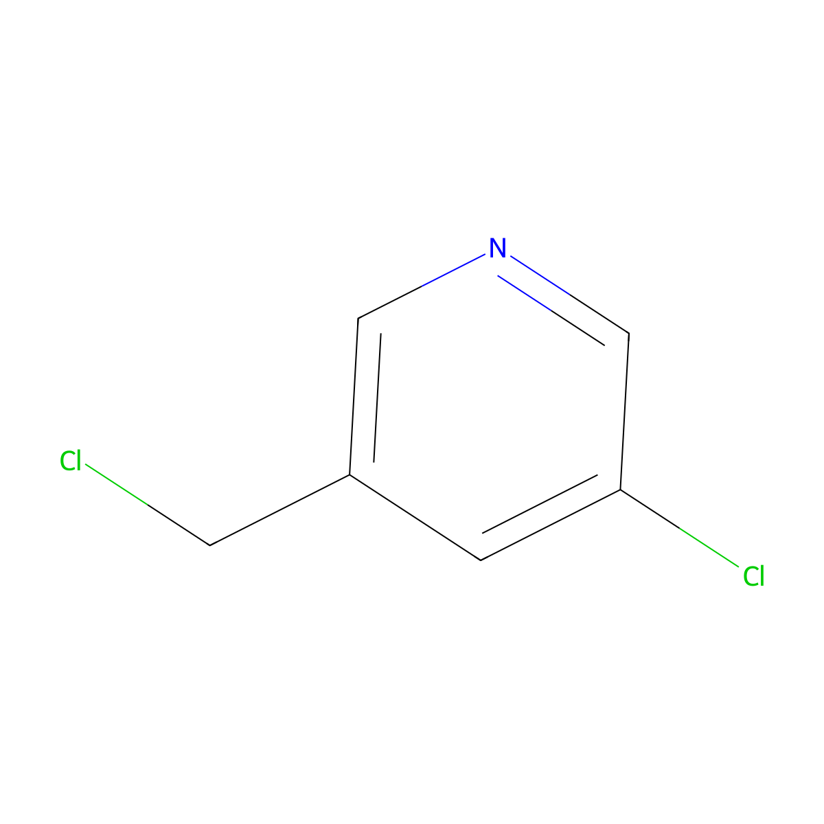 3-Chloro-5-(chloromethyl)pyridine molecular structure, CAS 847737-51-3