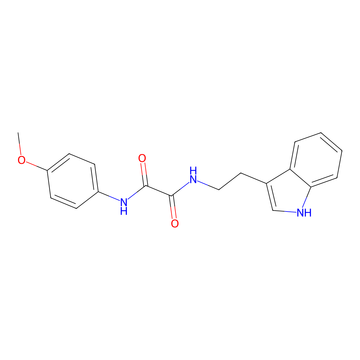 N-[2-(1H-indol-3-yl)ethyl]-N'-(4-methoxyphenyl)oxamide molecular structure, CAS 847742-54-5