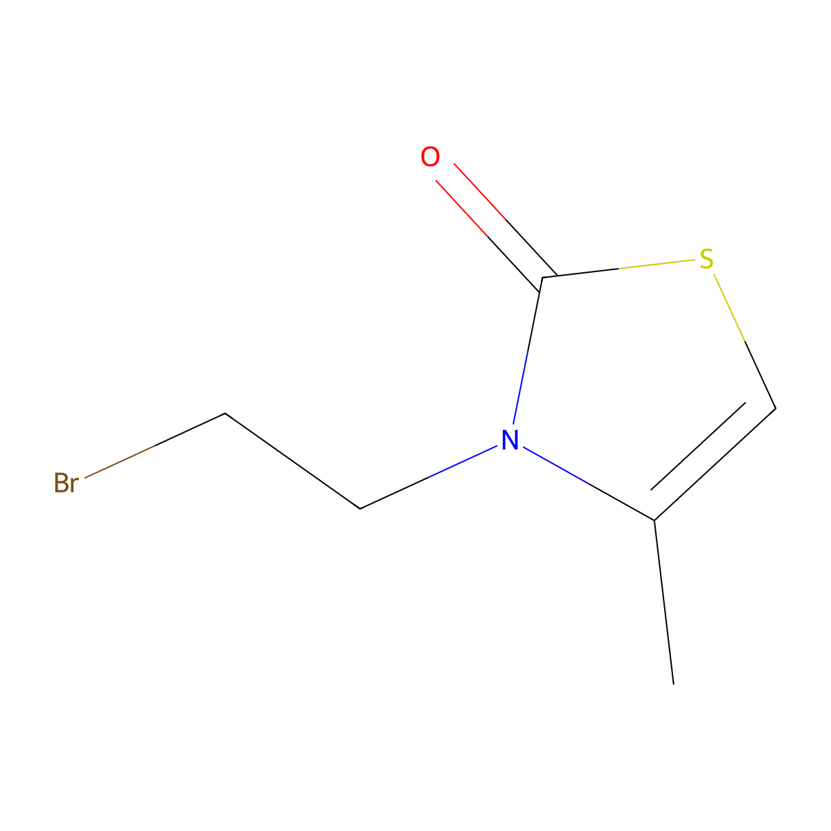 3-(2-Bromoethyl)-4-methyl-2,3-dihydro-1,3-thiazol-2-one molecular structure, CAS 847744-20-1