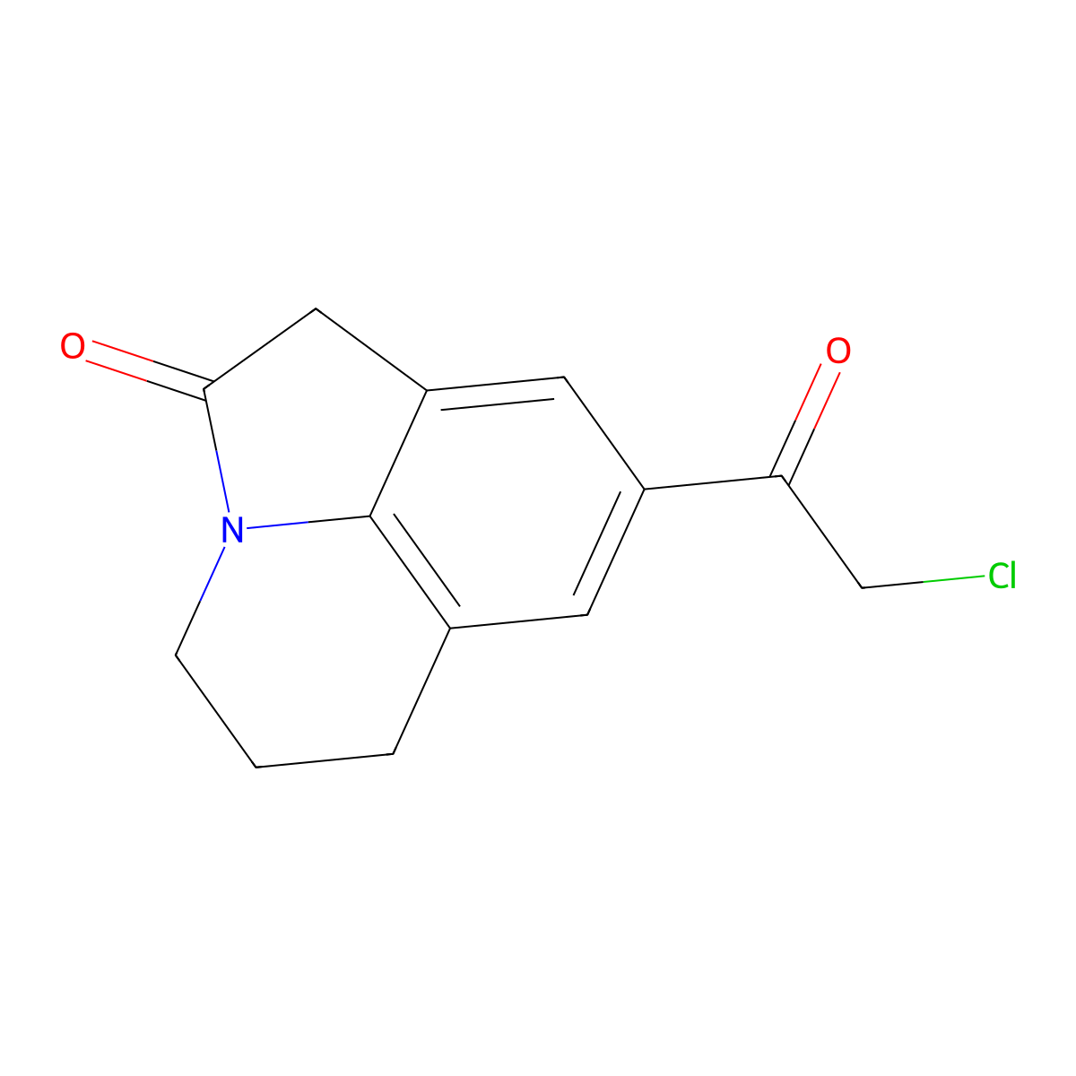8-(2-Chloroacetyl)-5,6-dihydro-4H-pyrrolo[3,2,1-ij]quinolin-2(1H)-one molecular structure, CAS 847744-24-5