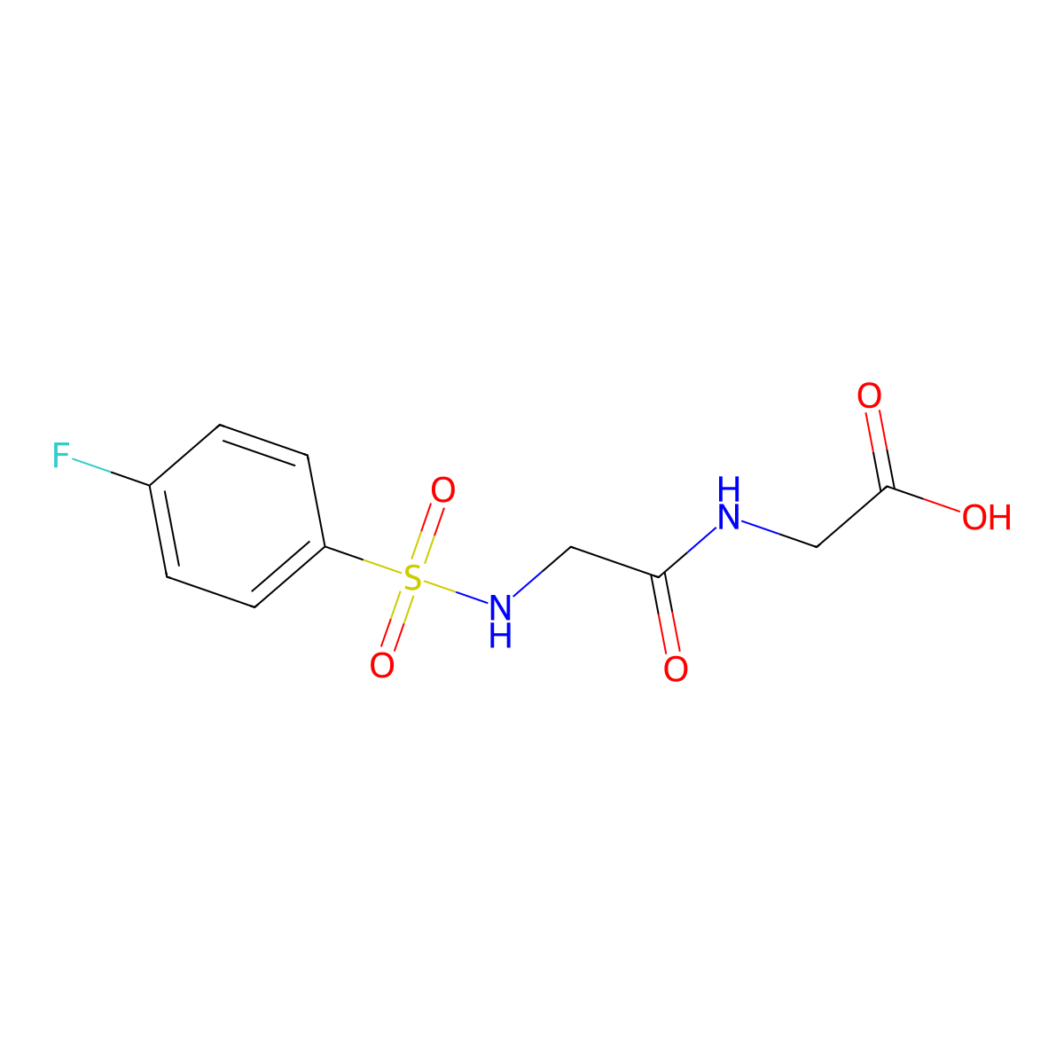 2-[2-(4-Fluorobenzenesulfonamido)acetamido]acetic acid molecular structure, CAS 847744-33-6