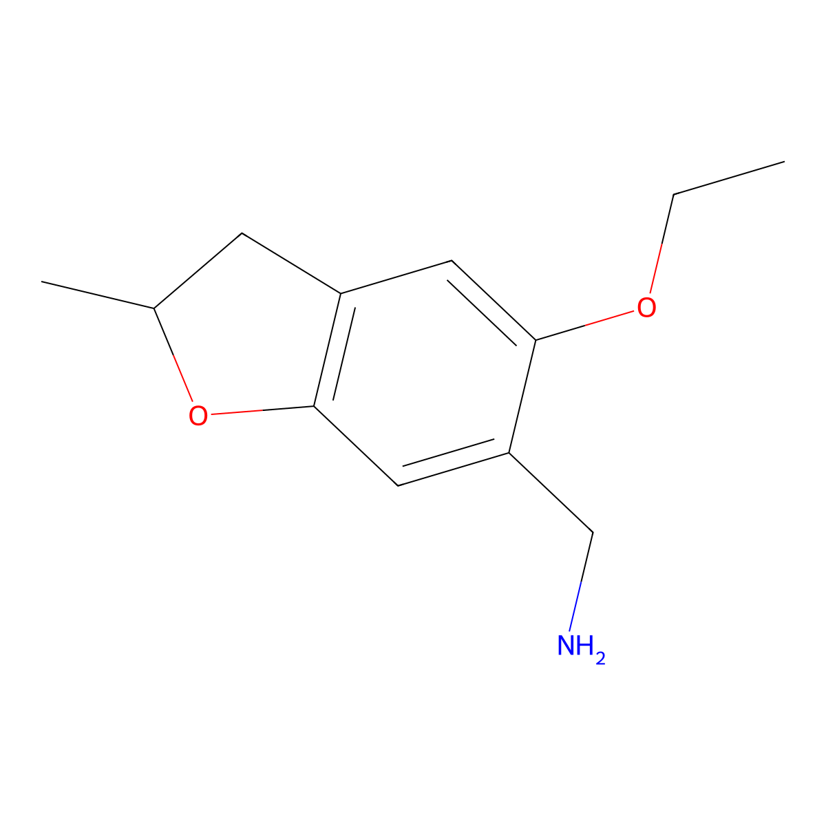(5-Ethoxy-2-methyl-2,3-dihydro-1-benzofuran-6-yl)methanamine molecular structure, CAS 847744-35-8