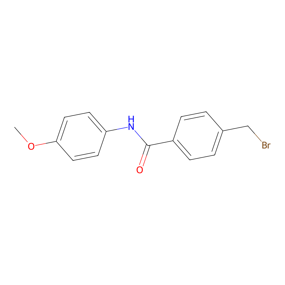 4-(bromomethyl)-N-(4-methoxyphenyl)benzamide molecular structure, CAS 847750-33-8