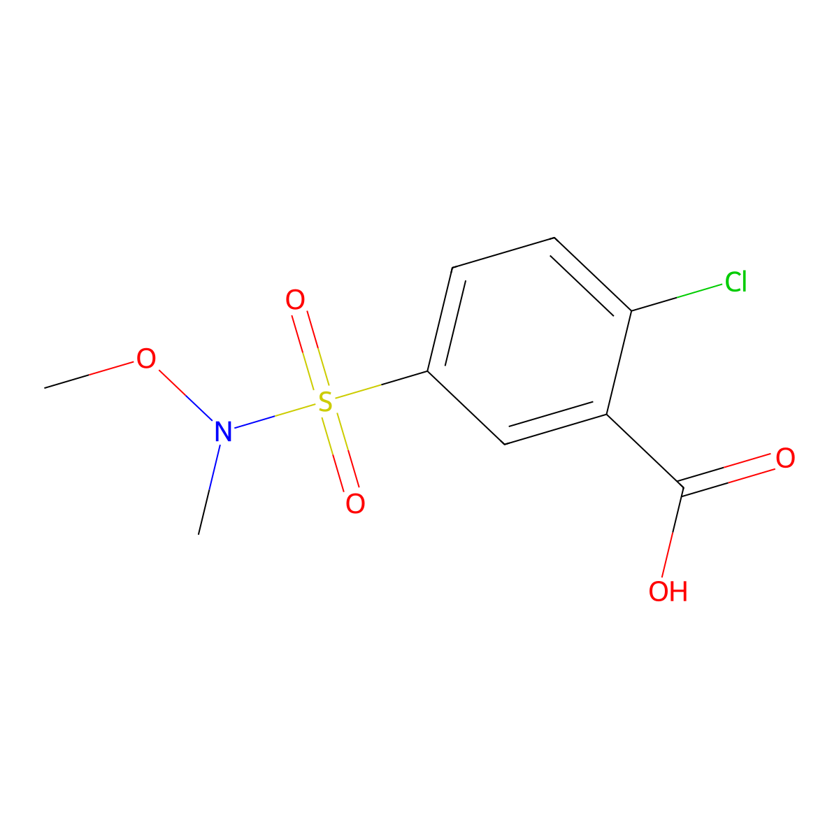 2-Chloro-5-[methoxy(methyl)sulfamoyl]benzoic acid molecular structure, CAS 847758-99-0