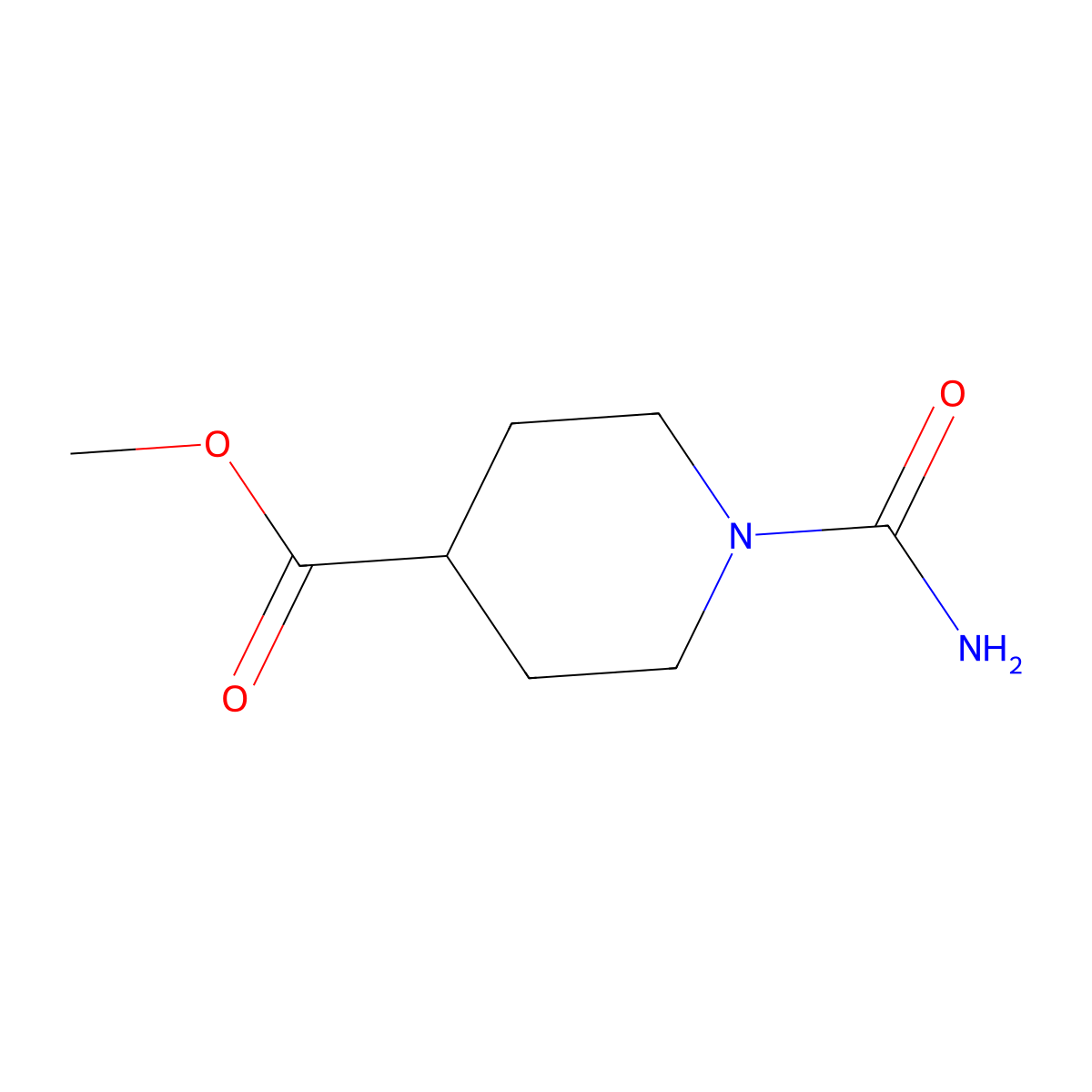 Methyl 1-carbamoylpiperidine-4-carboxylate molecular structure, CAS 847759-01-7