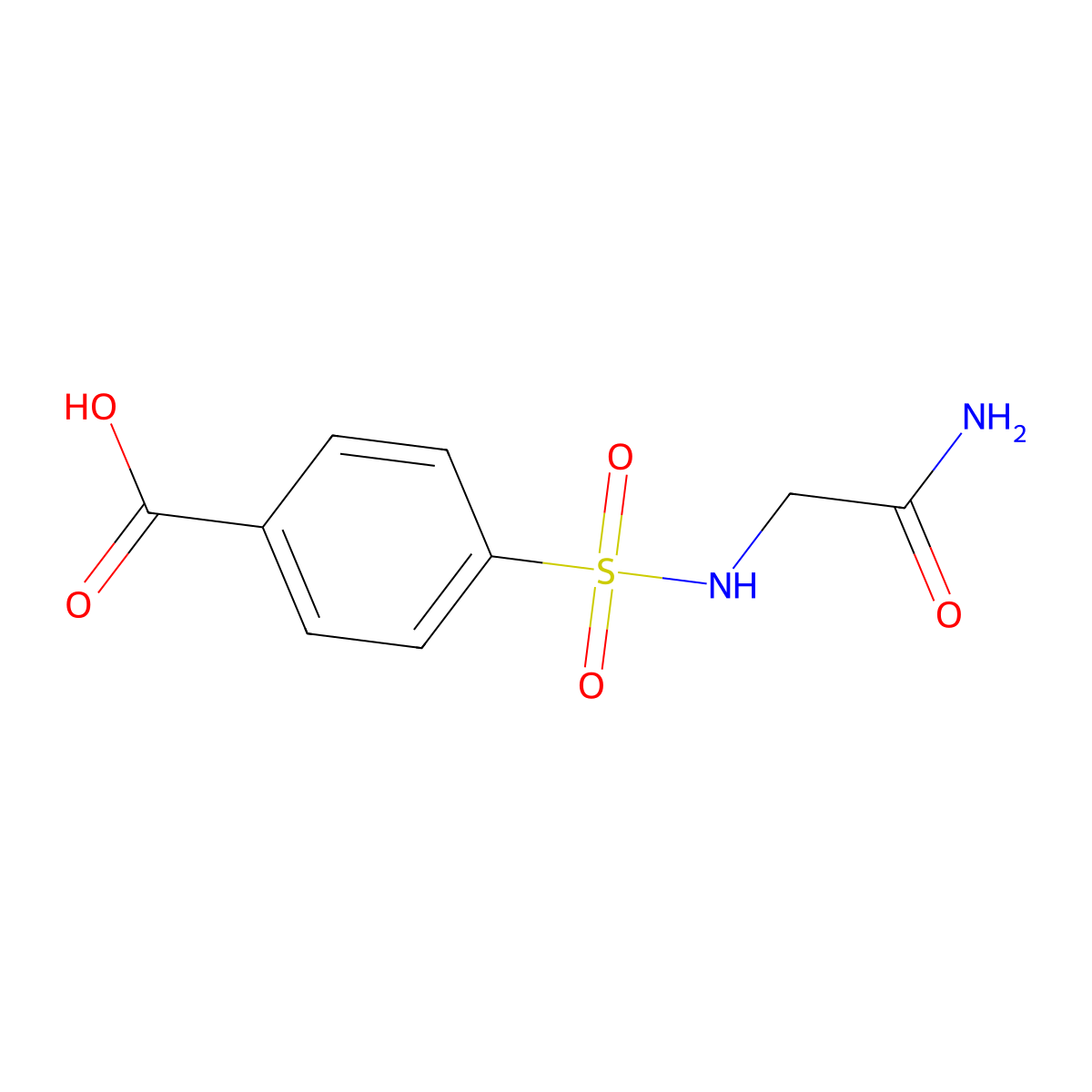 4-[(Carbamoylmethyl)sulfamoyl]benzoic acid molecular structure, CAS 847759-03-9