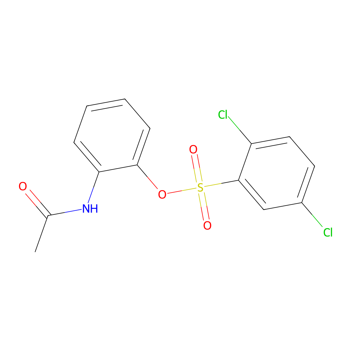 2-(Acetylamino)phenyl 2,5-dichlorobenzenesulfonate molecular structure, CAS 847773-95-9