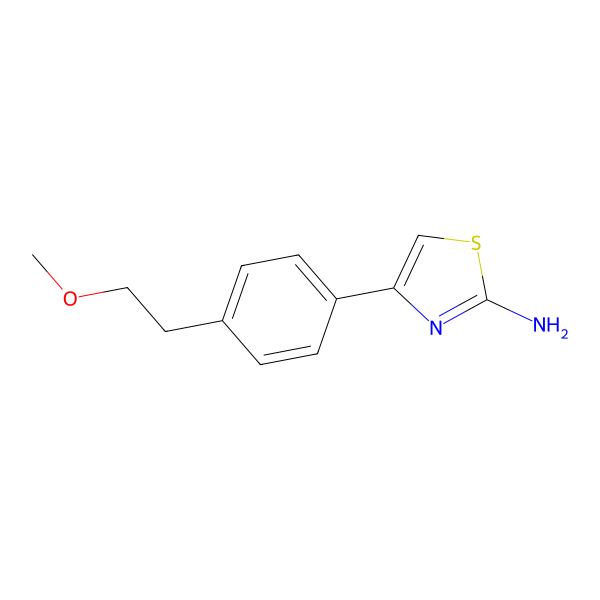 4-[4-(2-Methoxyethyl)phenyl]-1,3-thiazol-2-amine molecular structure, CAS 847781-97-9