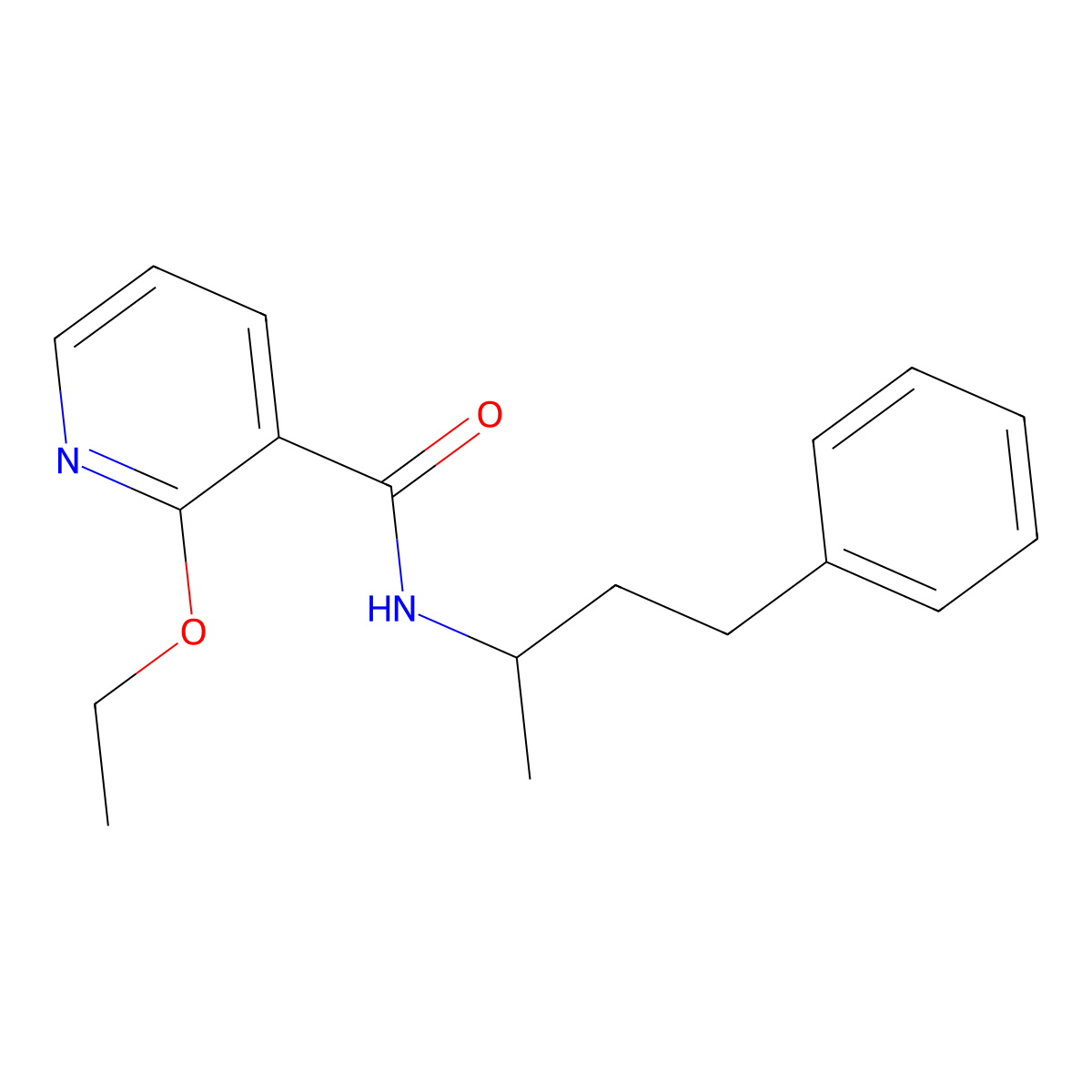 2-ethoxy-N-(4-phenylbutan-2-yl)pyridine-3-carboxamide molecular structure, CAS 847783-24-8