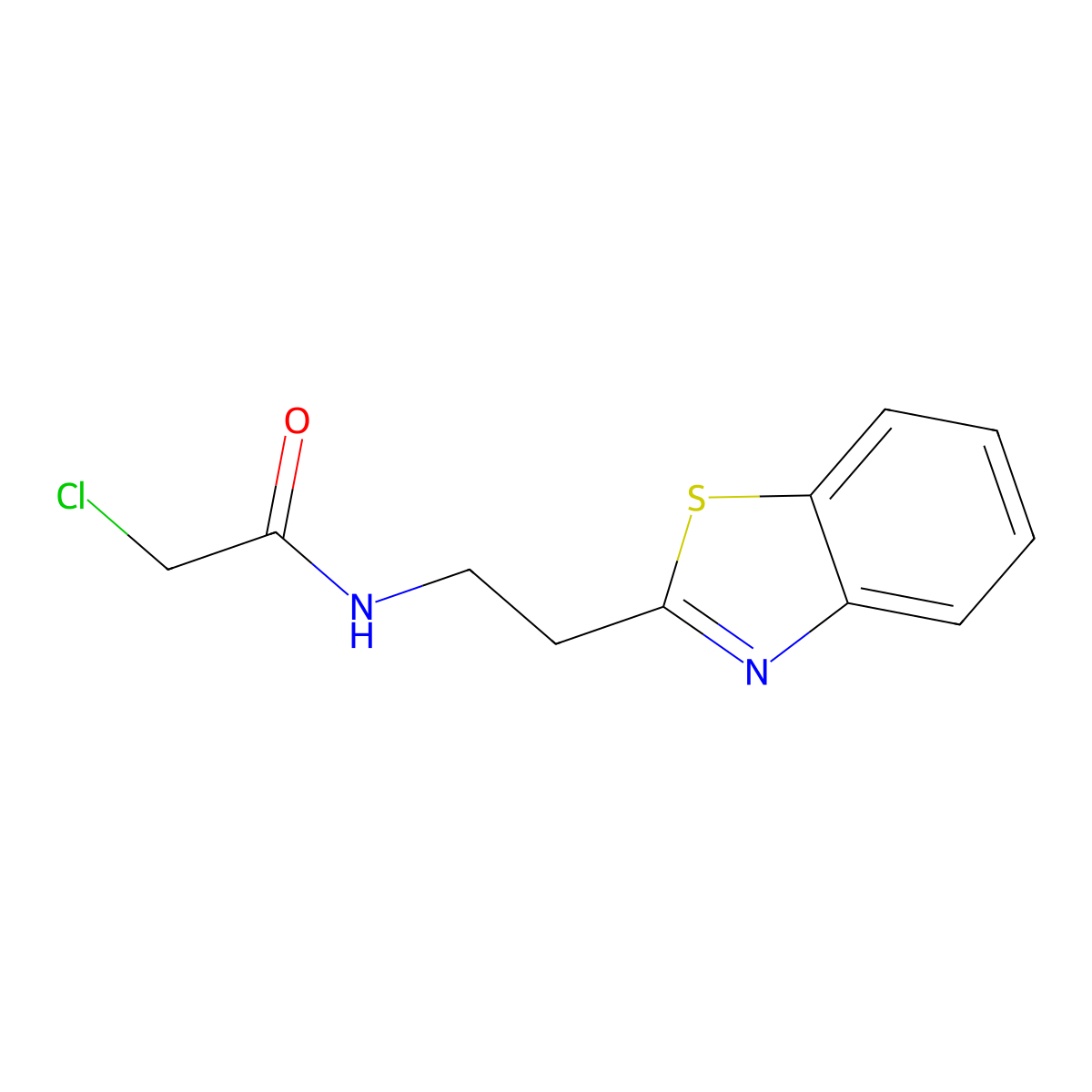 N-[2-(1,3-benzothiazol-2-yl)ethyl]-2-chloroacetamide molecular structure, CAS 847783-39-5