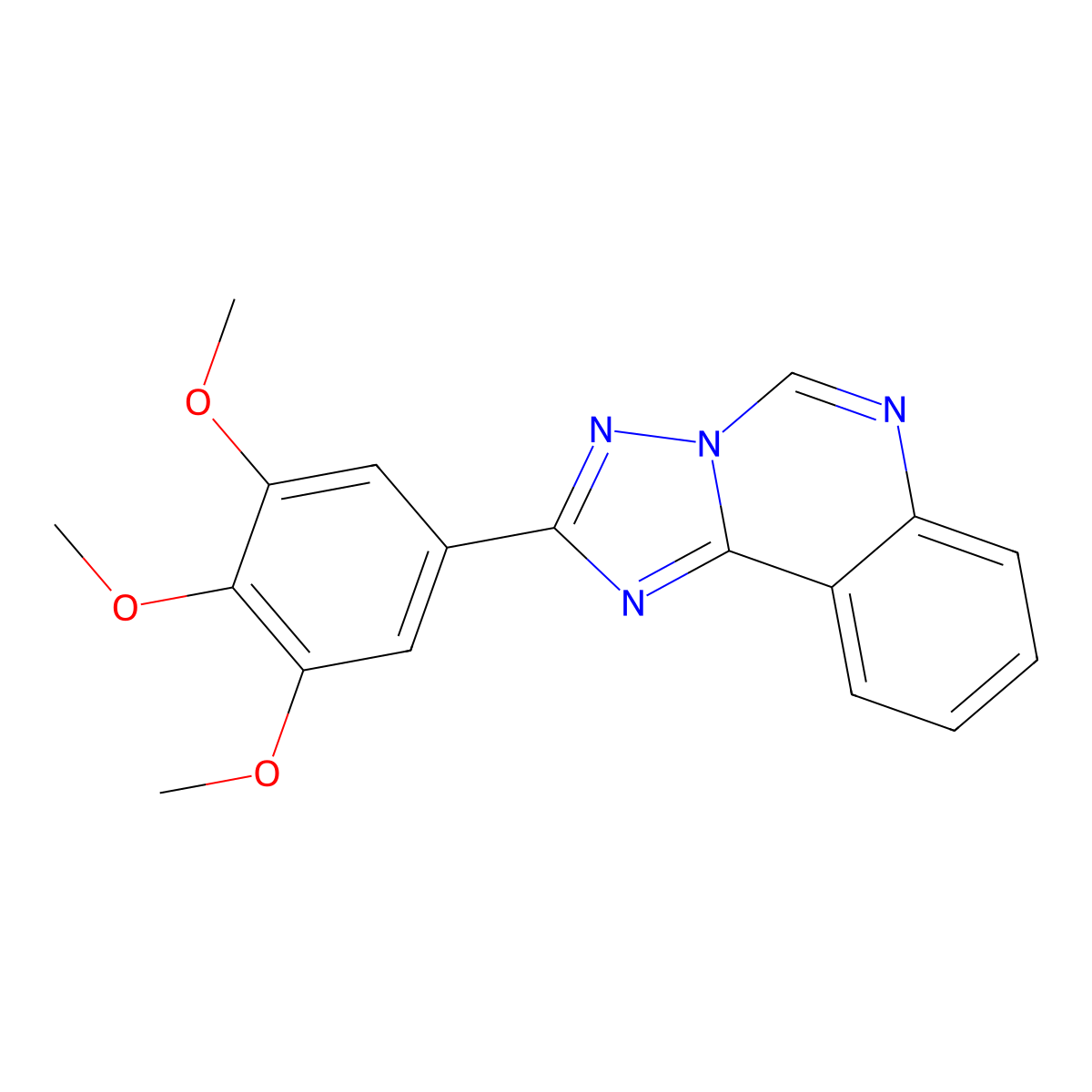 2-(3,4,5-Trimethoxyphenyl)-[1,2,4]triazolo[1,5-c]quinazoline molecular structure, CAS 847783-47-5
