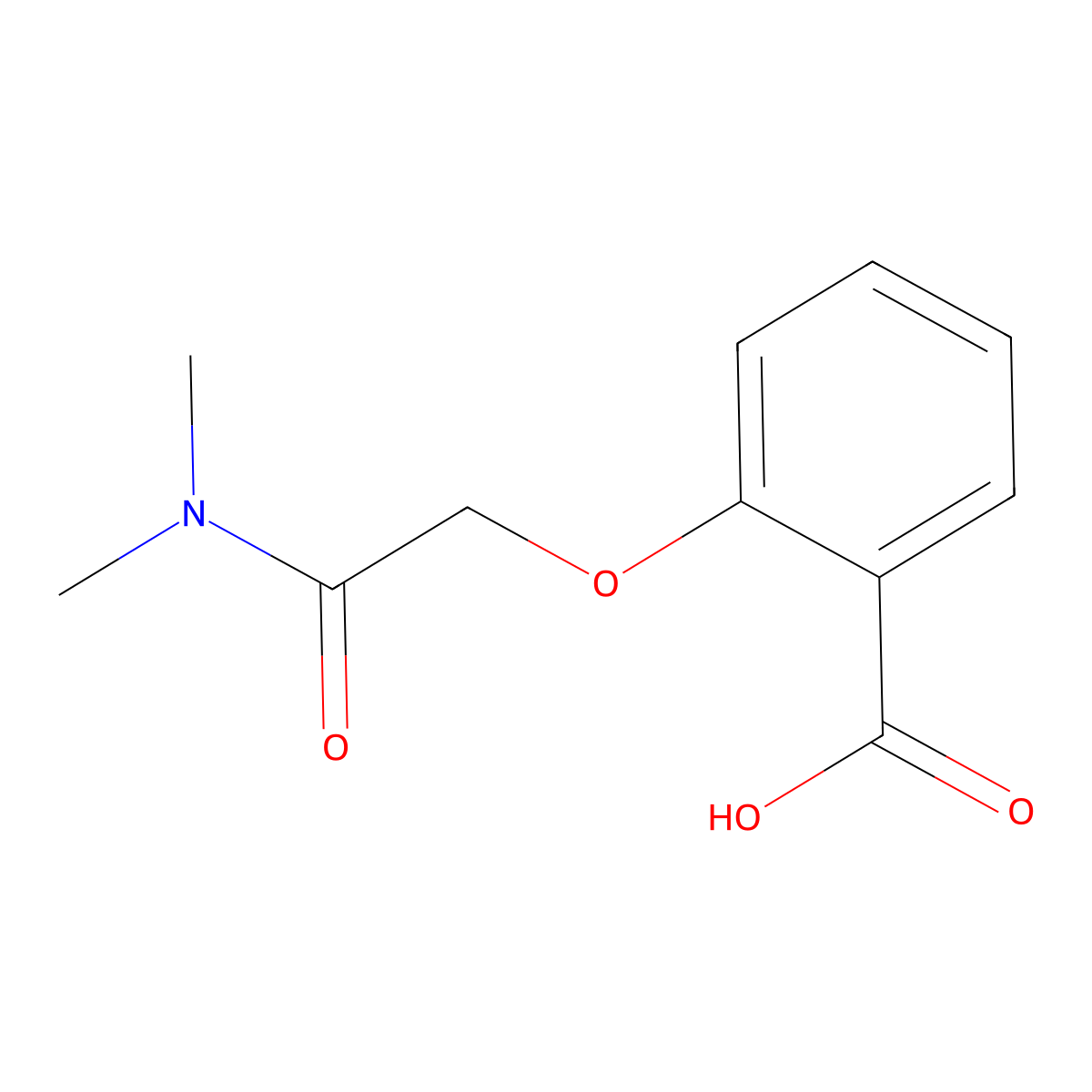 2-[(Dimethylcarbamoyl)methoxy]benzoic acid molecular structure, CAS 847783-59-9