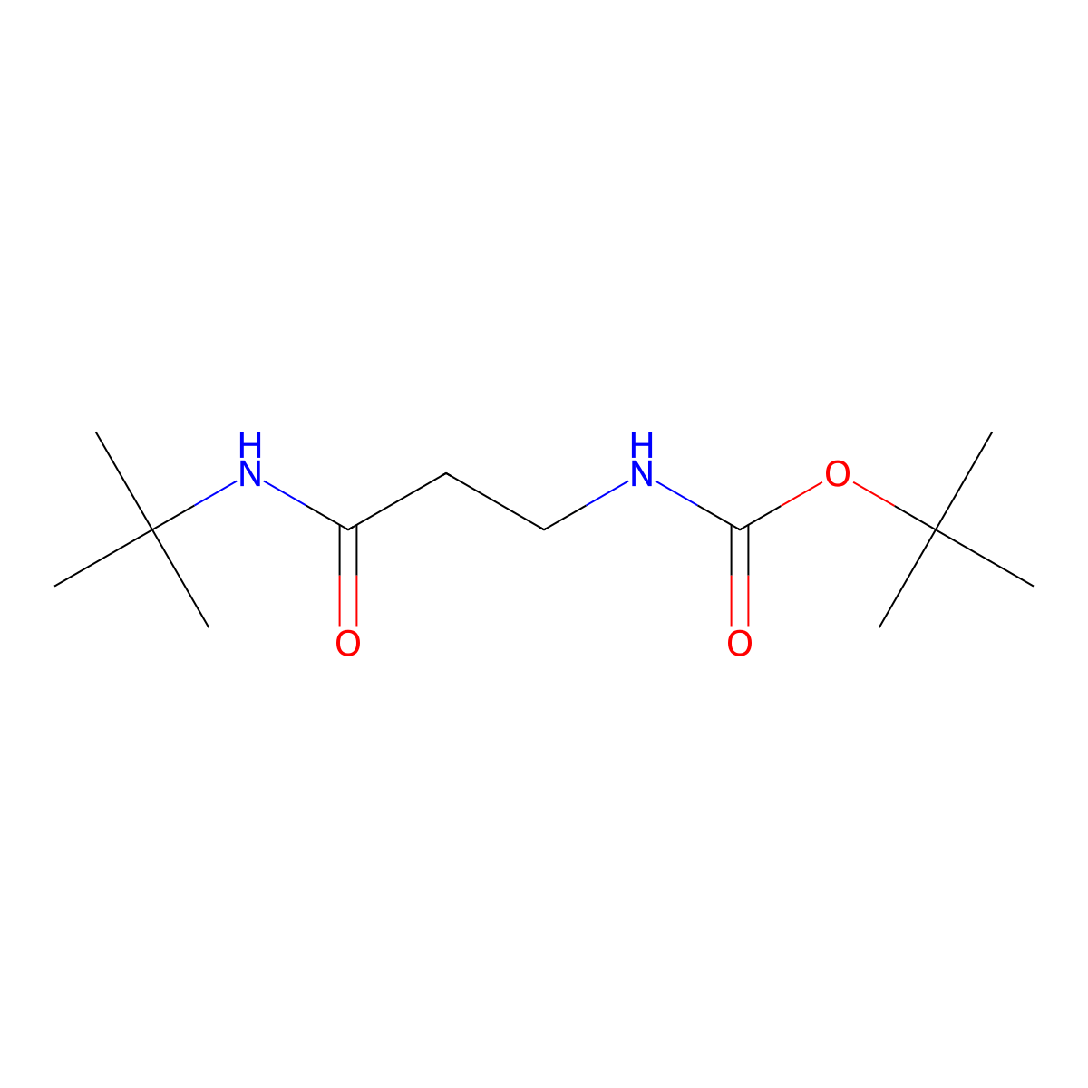 (2-tert-Butylcarbamoyl-ethyl)-carbamic acid tert-butyl ester molecular structure, CAS 847789-44-0