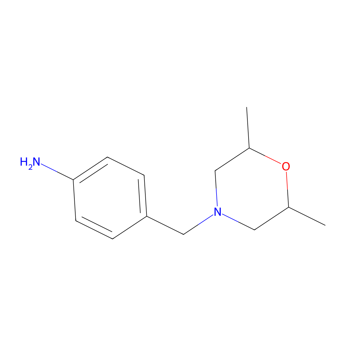 4-[(2,6-Dimethylmorpholin-4-yl)methyl]aniline molecular structure, CAS 847798-75-8