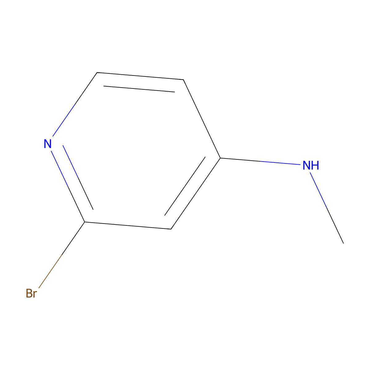 2-Bromo-N-methylpyridin-4-amine molecular structure, CAS 847799-64-8