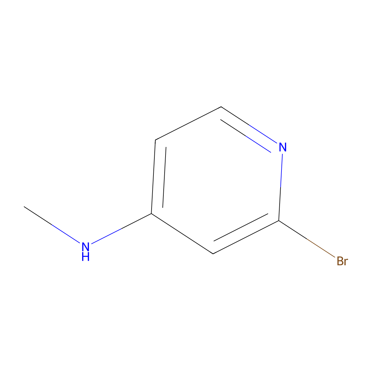 2-Bromo-N-methylpyridin-4-amine molecular structure, CAS 847799-64-8