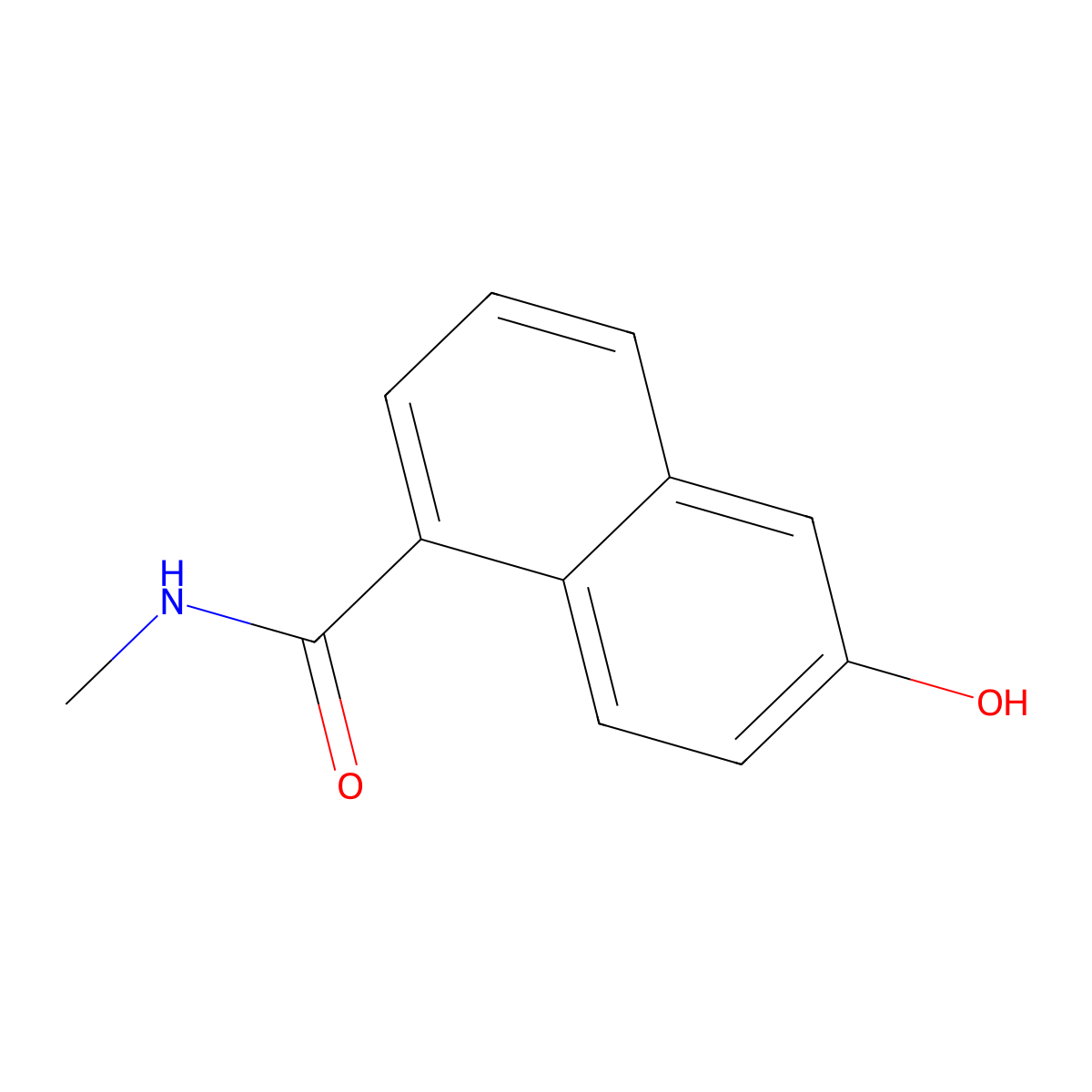 6-Hydroxy-N-methyl-1-naphthamide molecular structure, CAS 847802-91-9