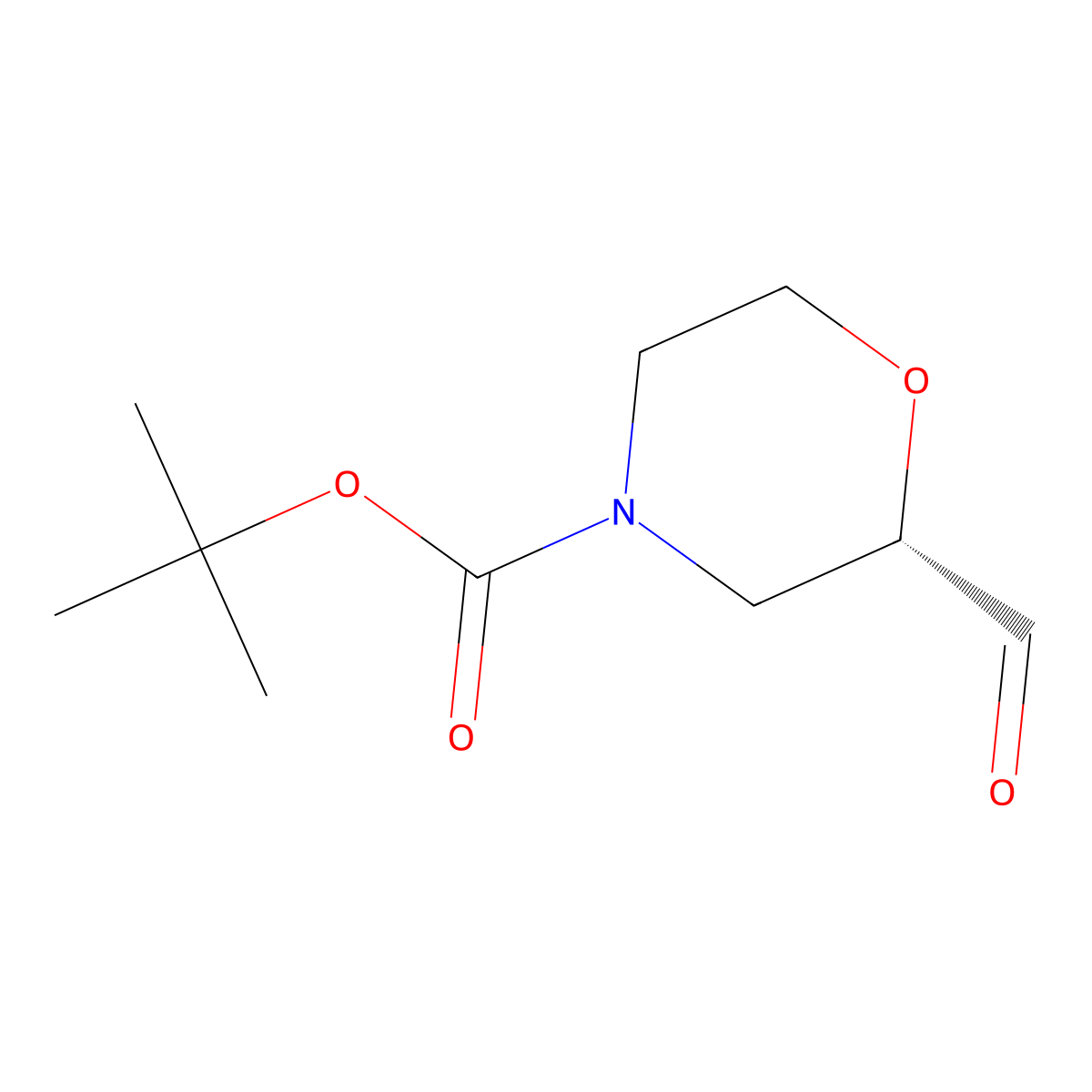 tert-butyl (2S)-2-formylmorpholine-4-carboxylate molecular structure, CAS 847805-31-6