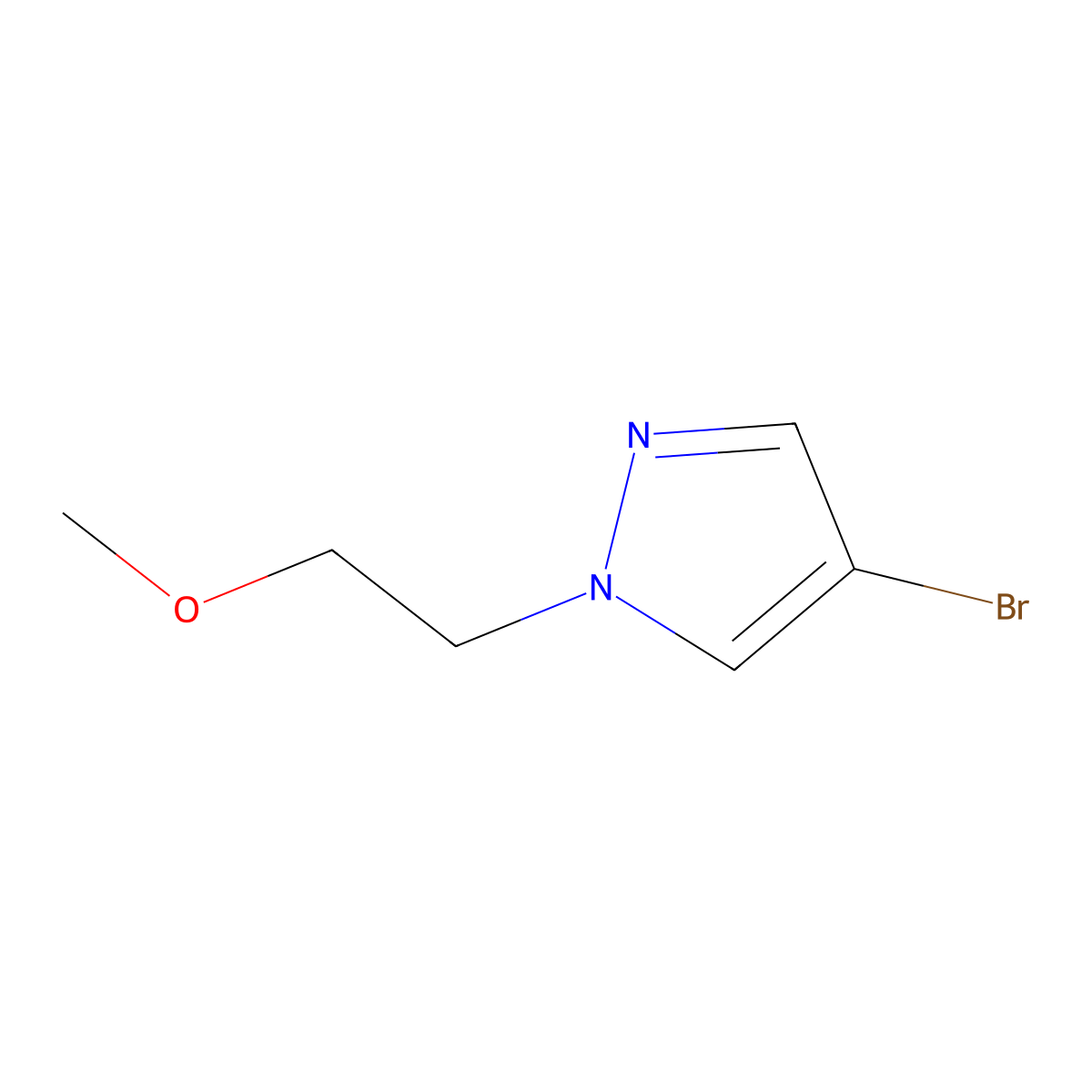 4-Bromo-1-(2-methoxyethyl)-1H-pyrazole molecular structure, CAS 847818-49-9