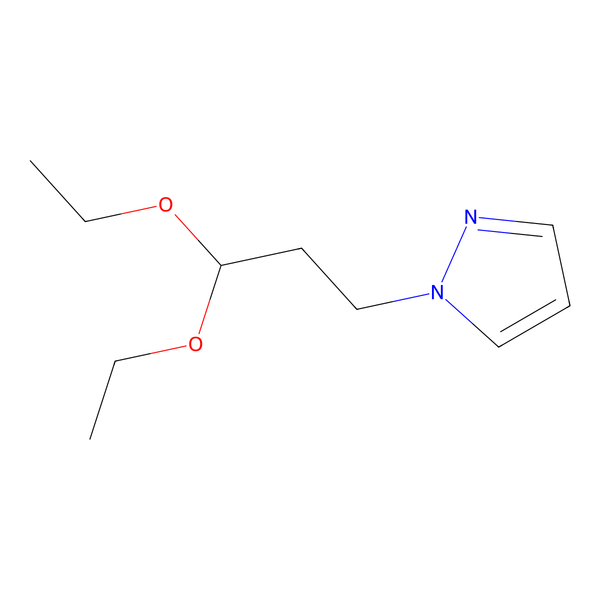 1-(3,3-Diethoxypropyl)-1H-pyrazole molecular structure, CAS 847818-52-4