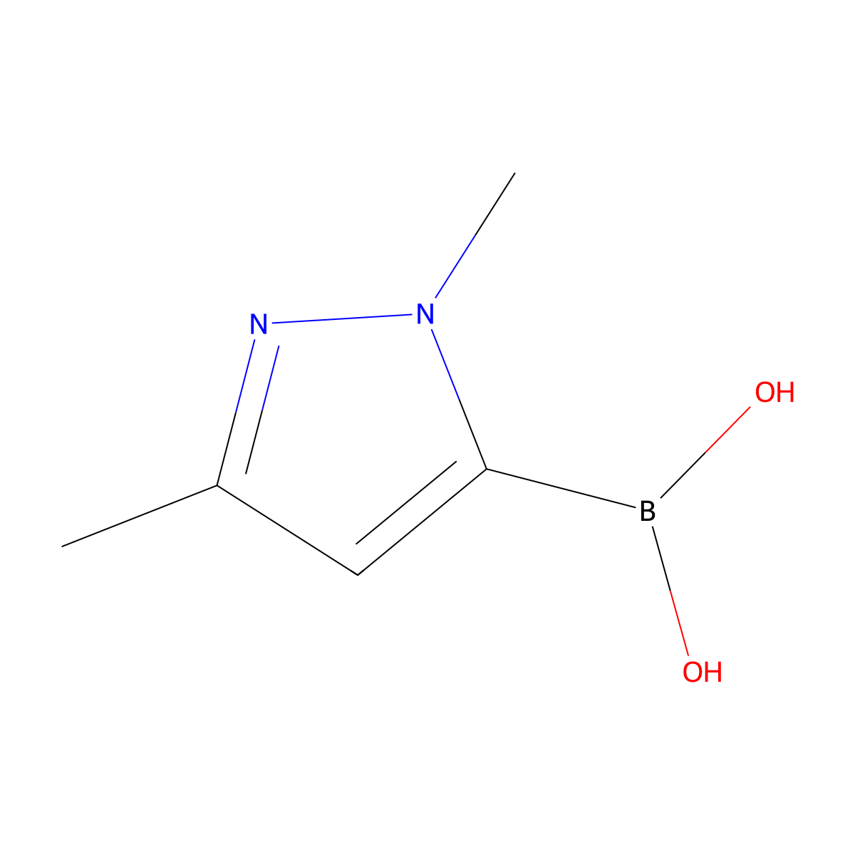 1,3-Dimethylpyrazole-5-boronic acid molecular structure, CAS 847818-68-2