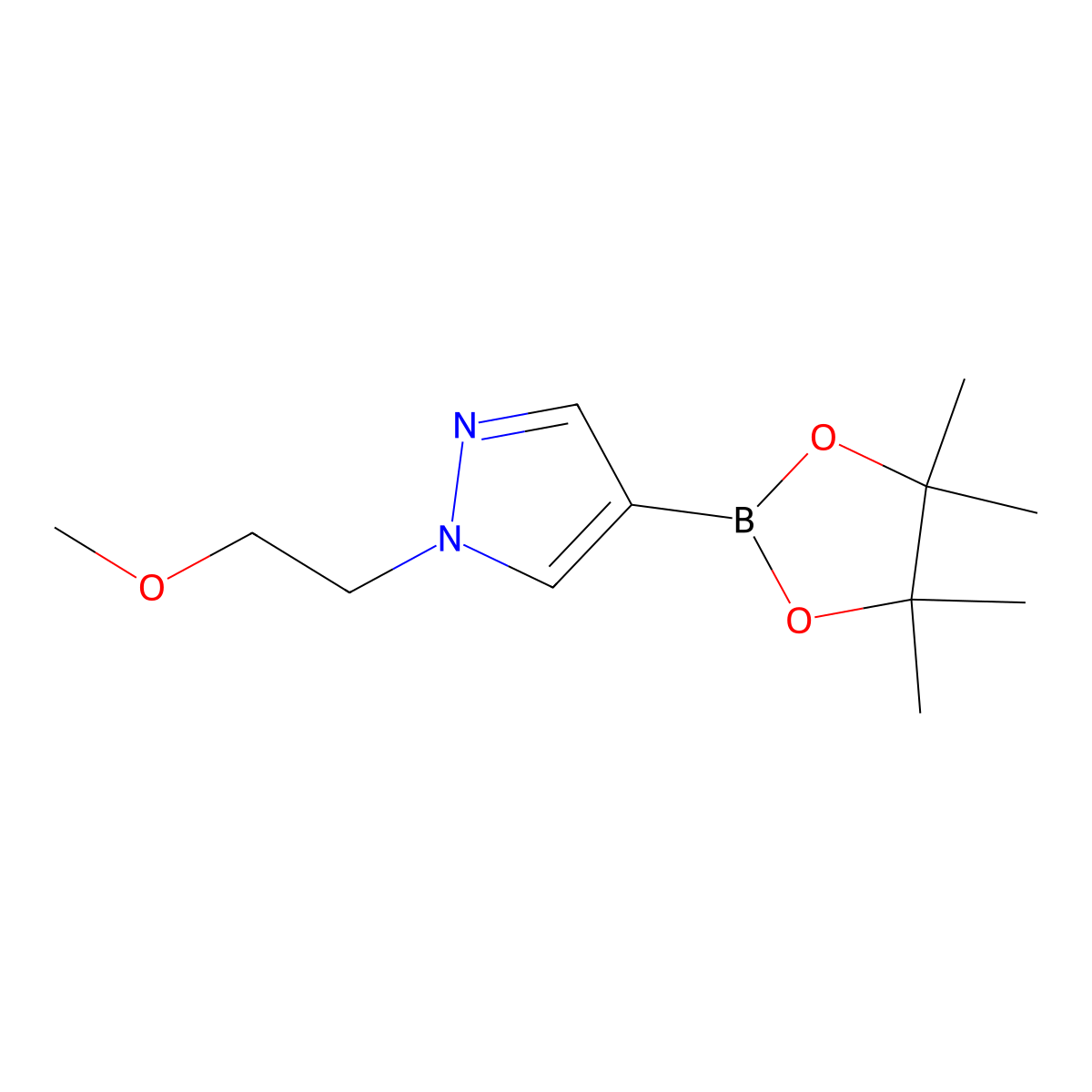 1-(2-Methoxyethyl)-1H-pyrazole-4-boronic acid, pinacol ester molecular structure, CAS 847818-71-7