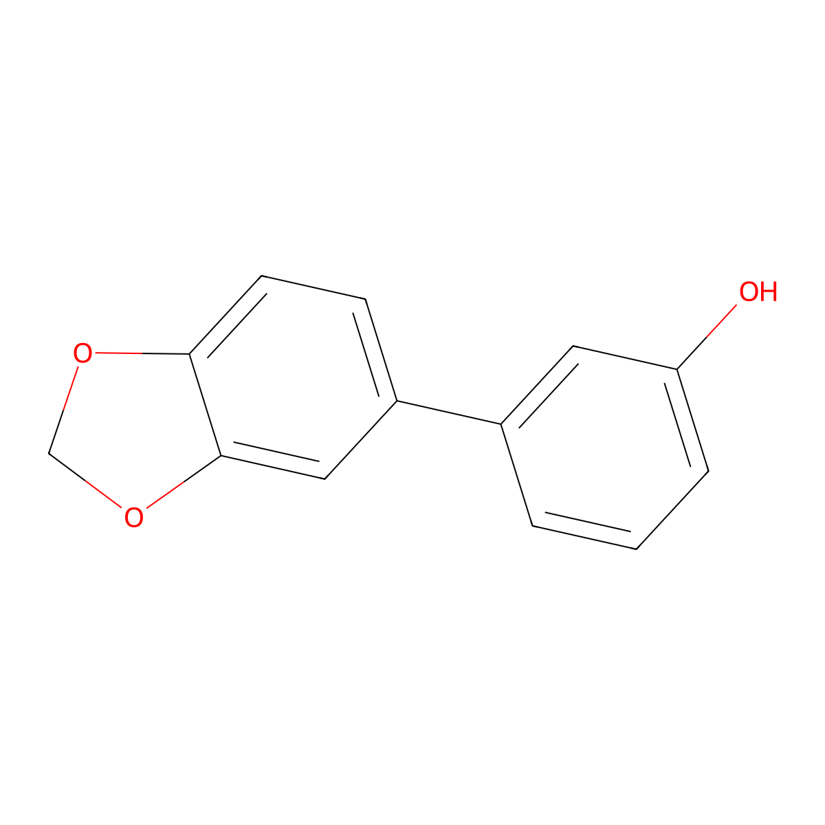 3-(1,3-Benzodioxol-5-yl)phenol molecular structure, CAS 847822-74-6