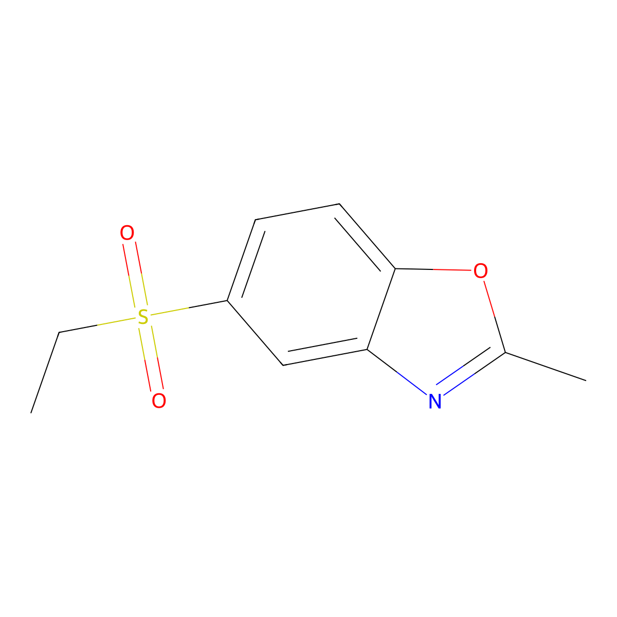 5-(Ethanesulfonyl)-2-methyl-1,3-benzoxazole molecular structure, CAS 847837-35-8