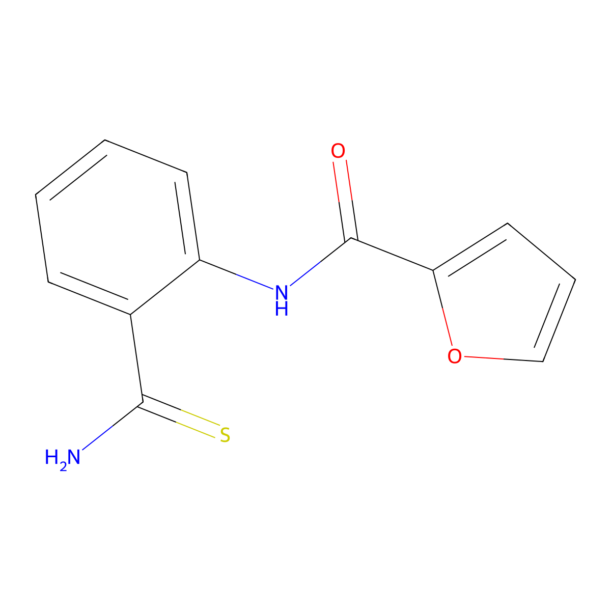 N-(2-carbamothioylphenyl)furan-2-carboxamide molecular structure, CAS 847837-38-1