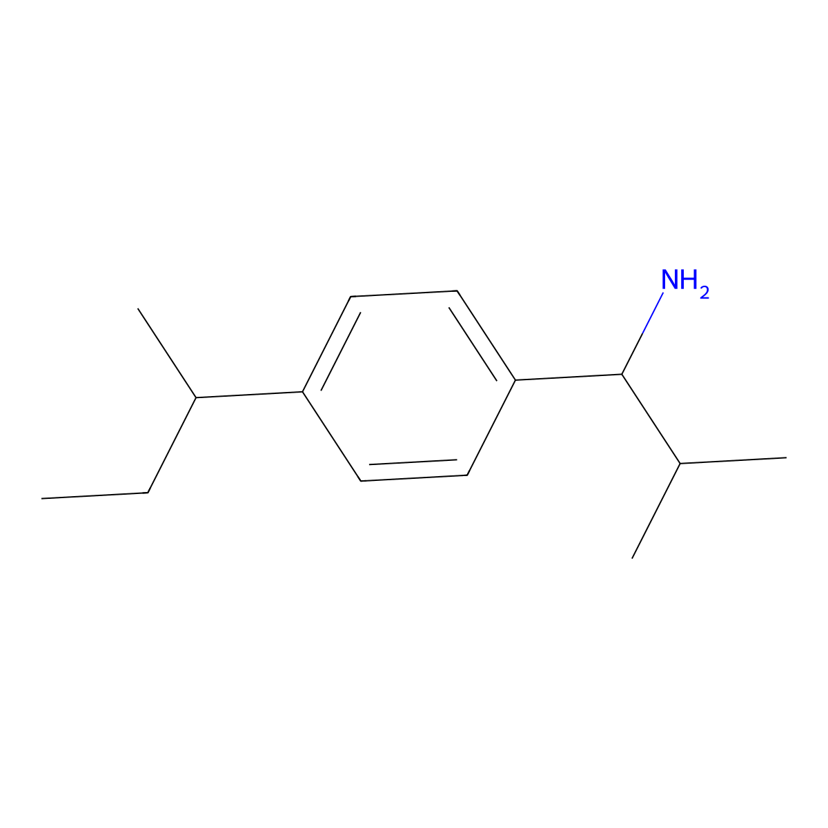 1-[4-(Butan-2-yl)phenyl]-2-methylpropan-1-amine molecular structure, CAS 847837-45-0