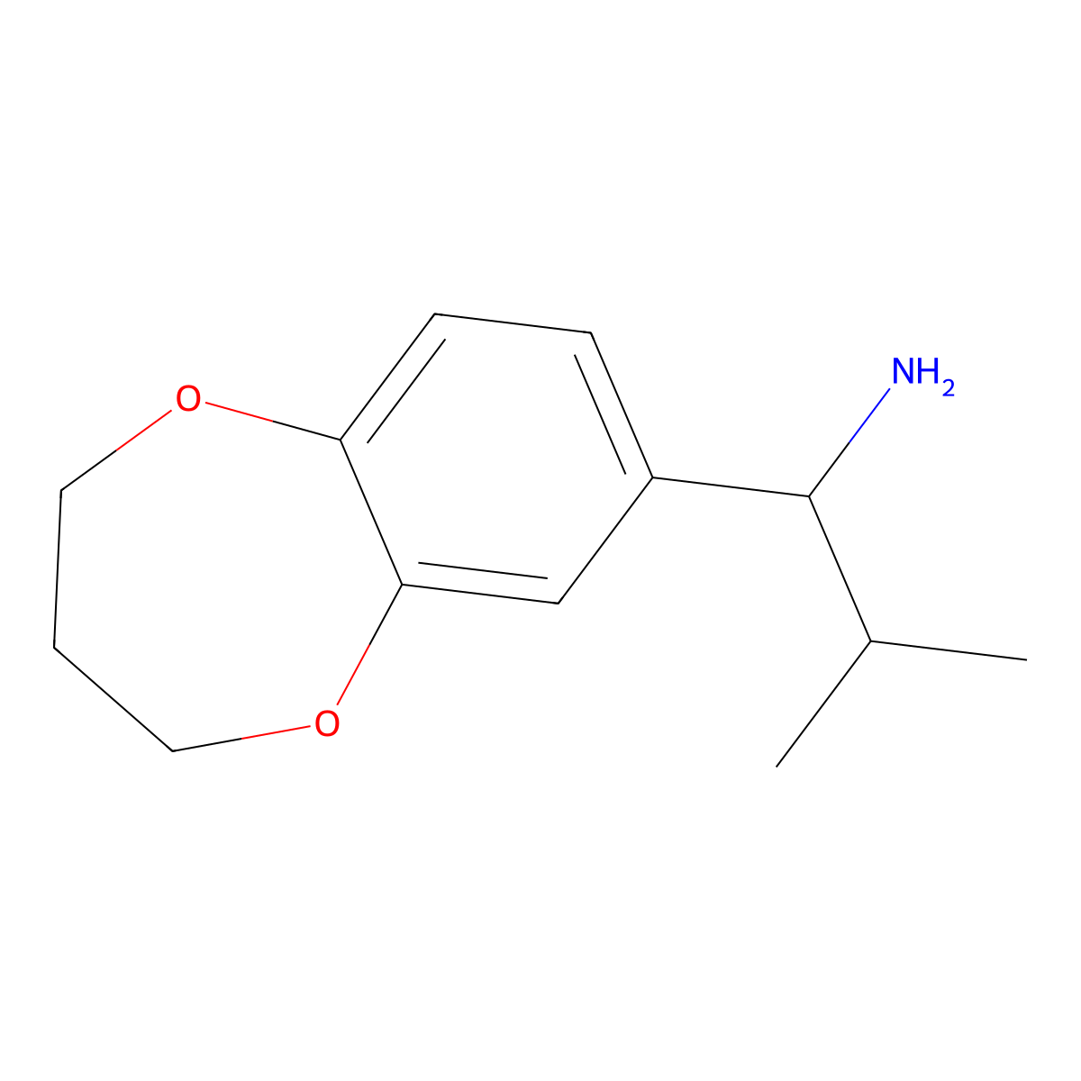 1-(3,4-Dihydro-2H-benzo[b][1,4]dioxepin-7-yl)-2-methyl-propylamine molecular structure, CAS 847837-46-1