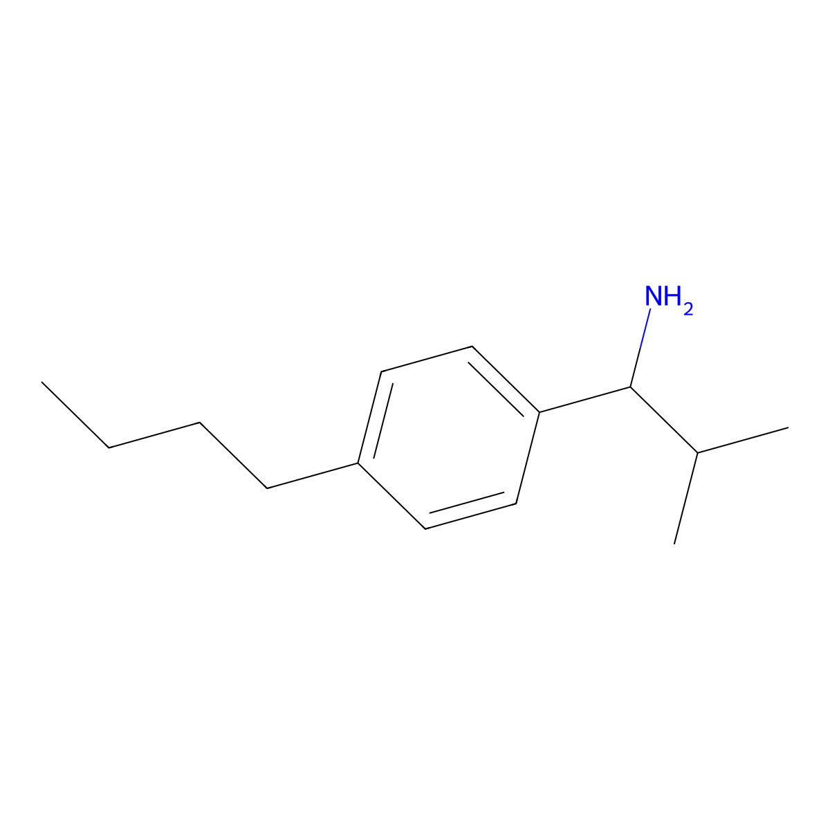 1-(4-Butylphenyl)-2-methylpropan-1-amine molecular structure, CAS 847837-50-7