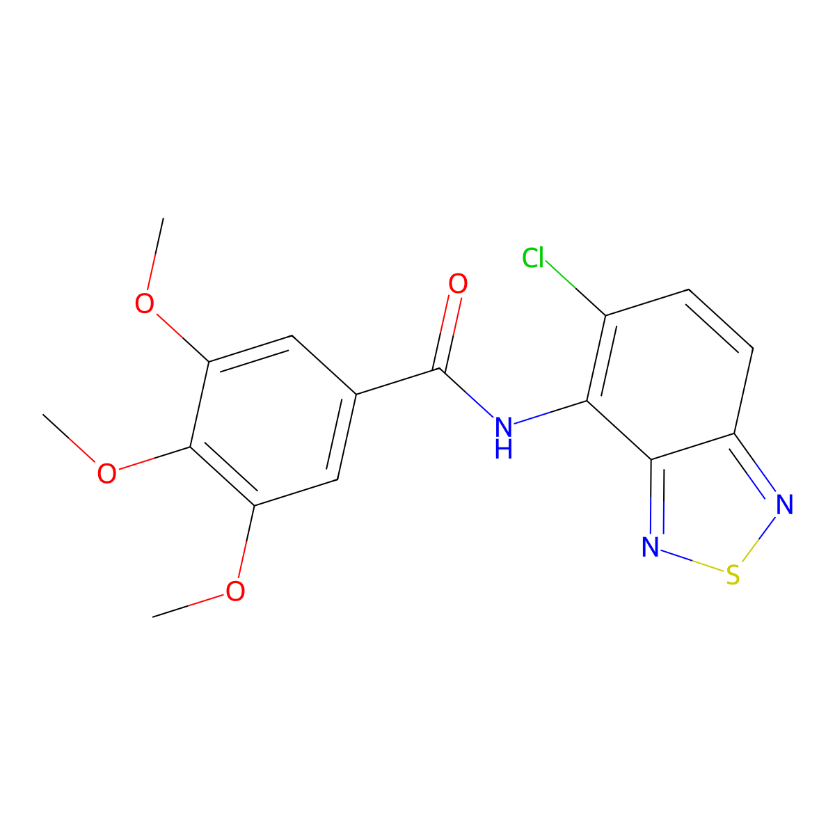 N-(5-chloro-2,1,3-benzothiadiazol-4-yl)-3,4,5-trimethoxybenzamide molecular structure, CAS 847848-23-1