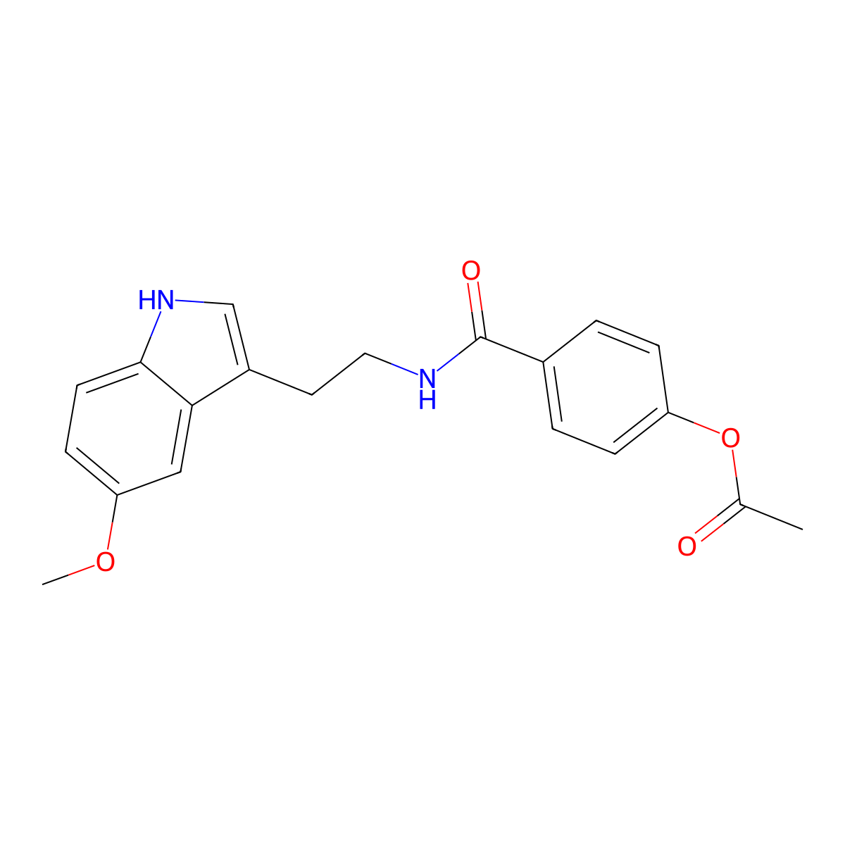 4-{[2-(5-methoxy-1H-indol-3-yl)ethyl]carbamoyl}phenyl acetate molecular structure, CAS 847851-59-6