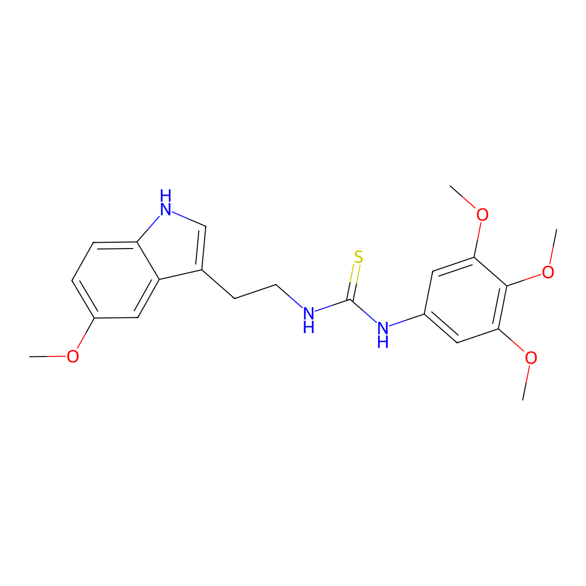 1-[2-(5-methoxy-1H-indol-3-yl)ethyl]-3-(3,4,5-trimethoxyphenyl)thiourea molecular structure, CAS 847852-61-3