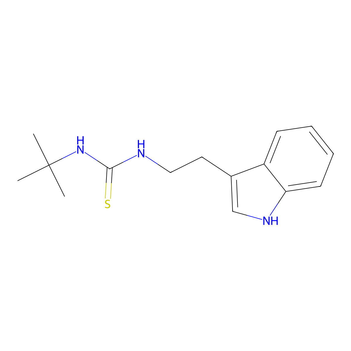 3-tert-butyl-1-[2-(1H-indol-3-yl)ethyl]thiourea molecular structure, CAS 847853-32-1