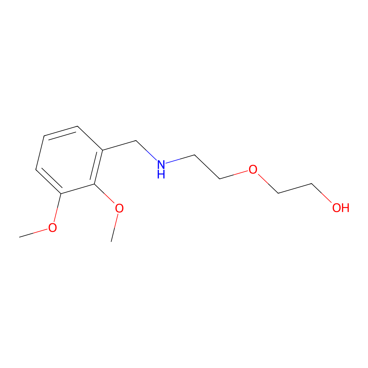 2-[2-[(2,3-Dimethoxyphenyl)methylamino]ethoxy]ethanol molecular structure, CAS 847858-21-3