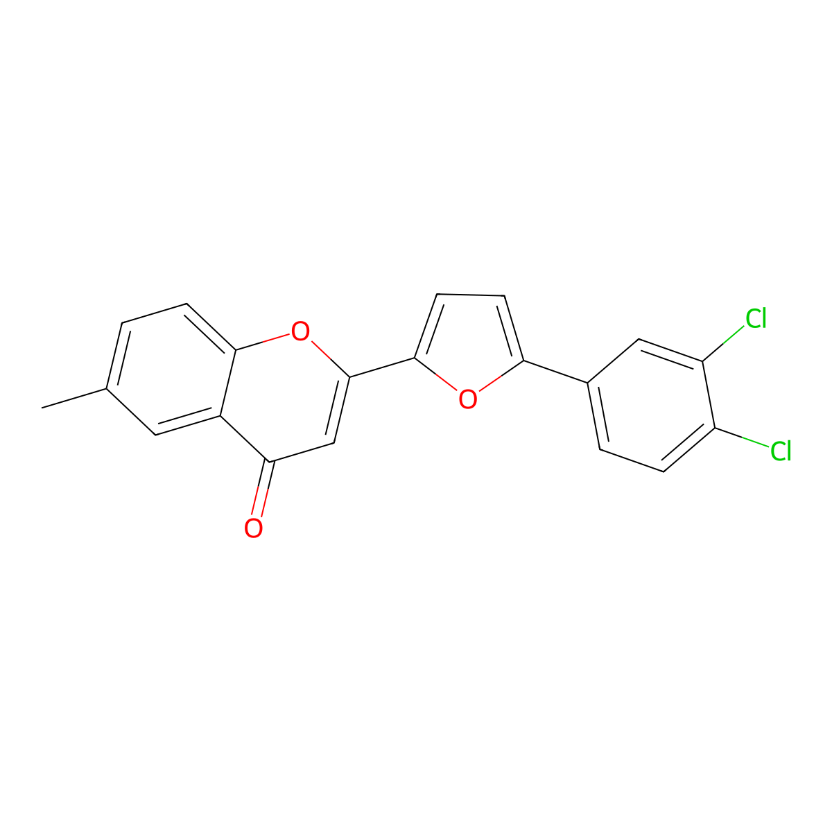 2-[5-(3,4-dichlorophenyl)furan-2-yl]-6-methyl-4H-chromen-4-one molecular structure, CAS 847858-23-5