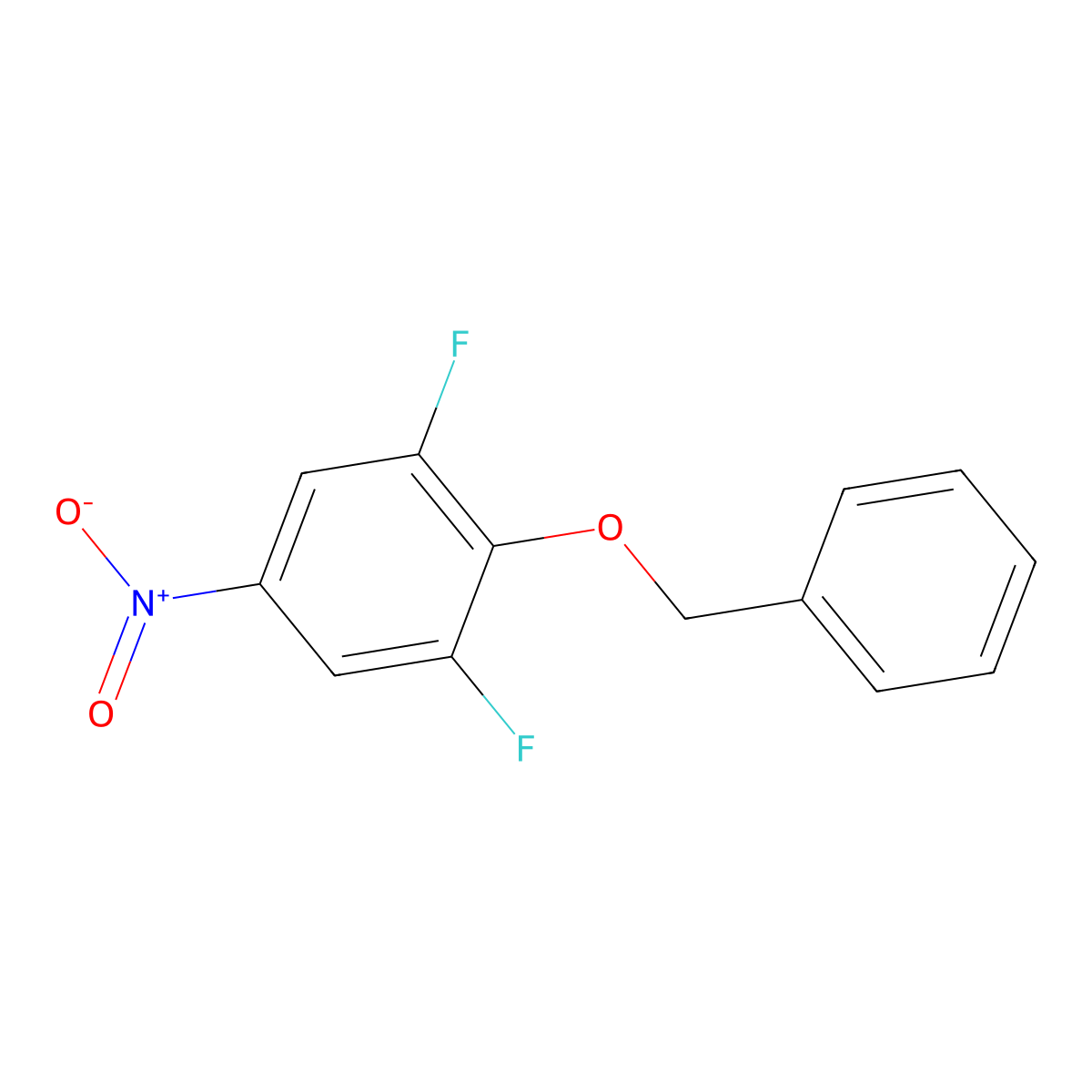 2-(Benzyloxy)-1,3-difluoro-5-nitrobenzene molecular structure, CAS 847861-84-1