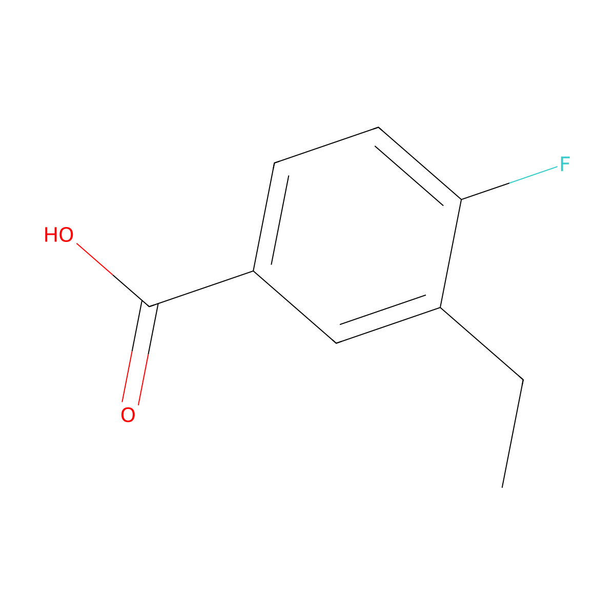 3-Ethyl-4-fluorobenzoic acid molecular structure, CAS 847862-92-4