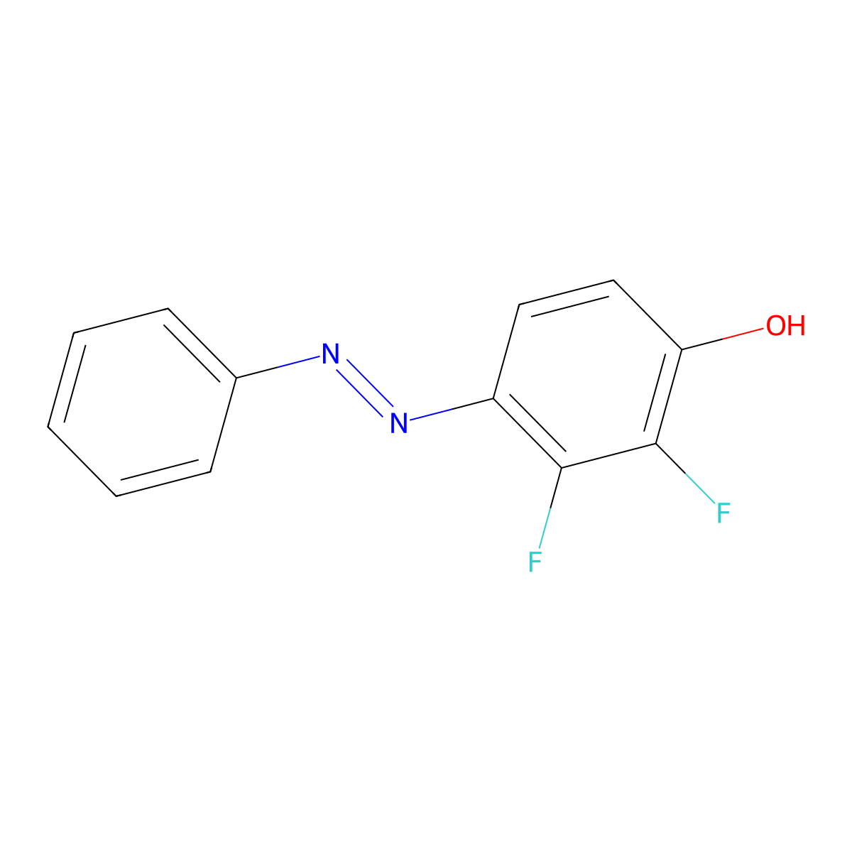 2,3-Difluoro-4-(2-phenyldiazenyl)phenol molecular structure, CAS 847872-04-2