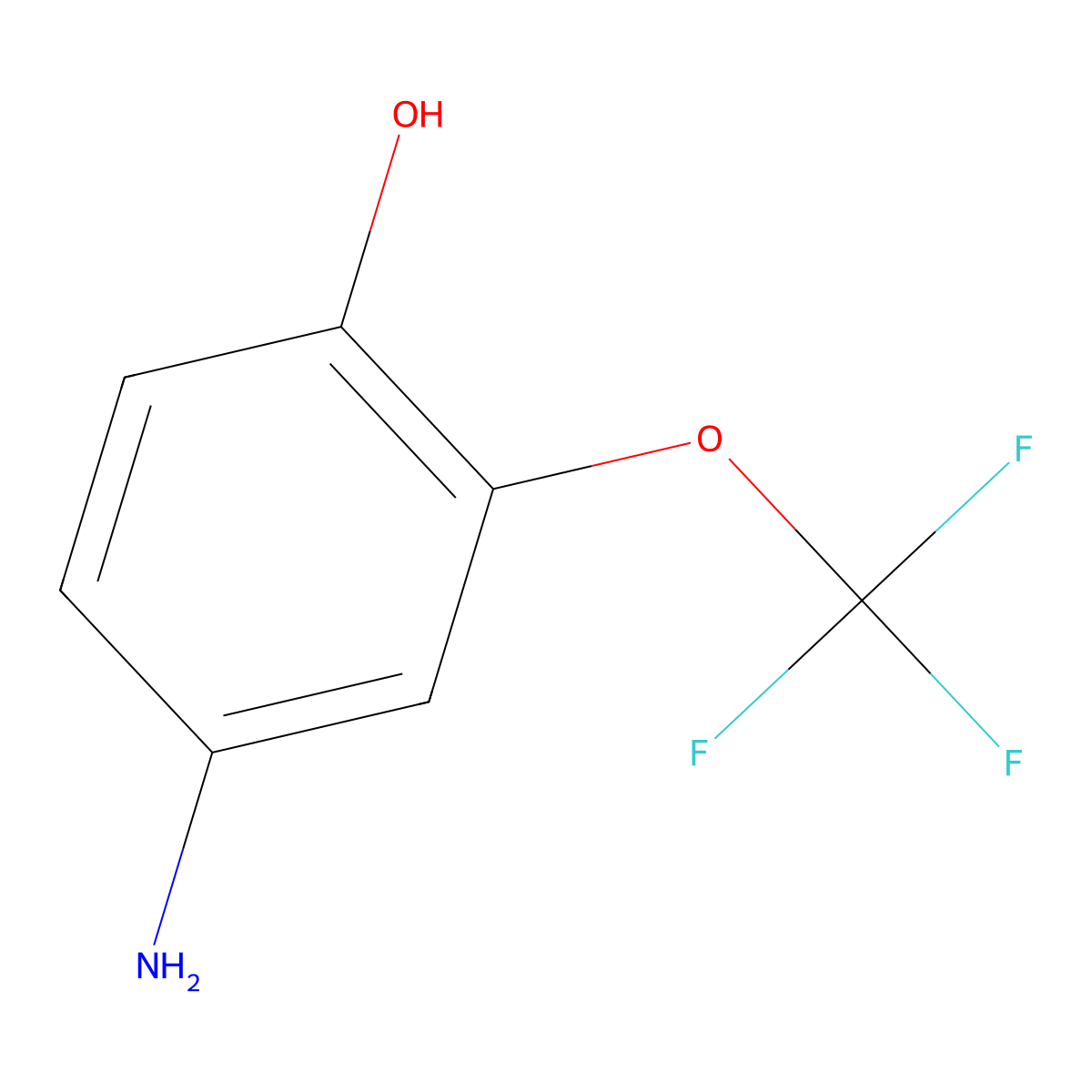 4-Amino-2-(trifluoromethoxy)phenol molecular structure, CAS 847872-07-5