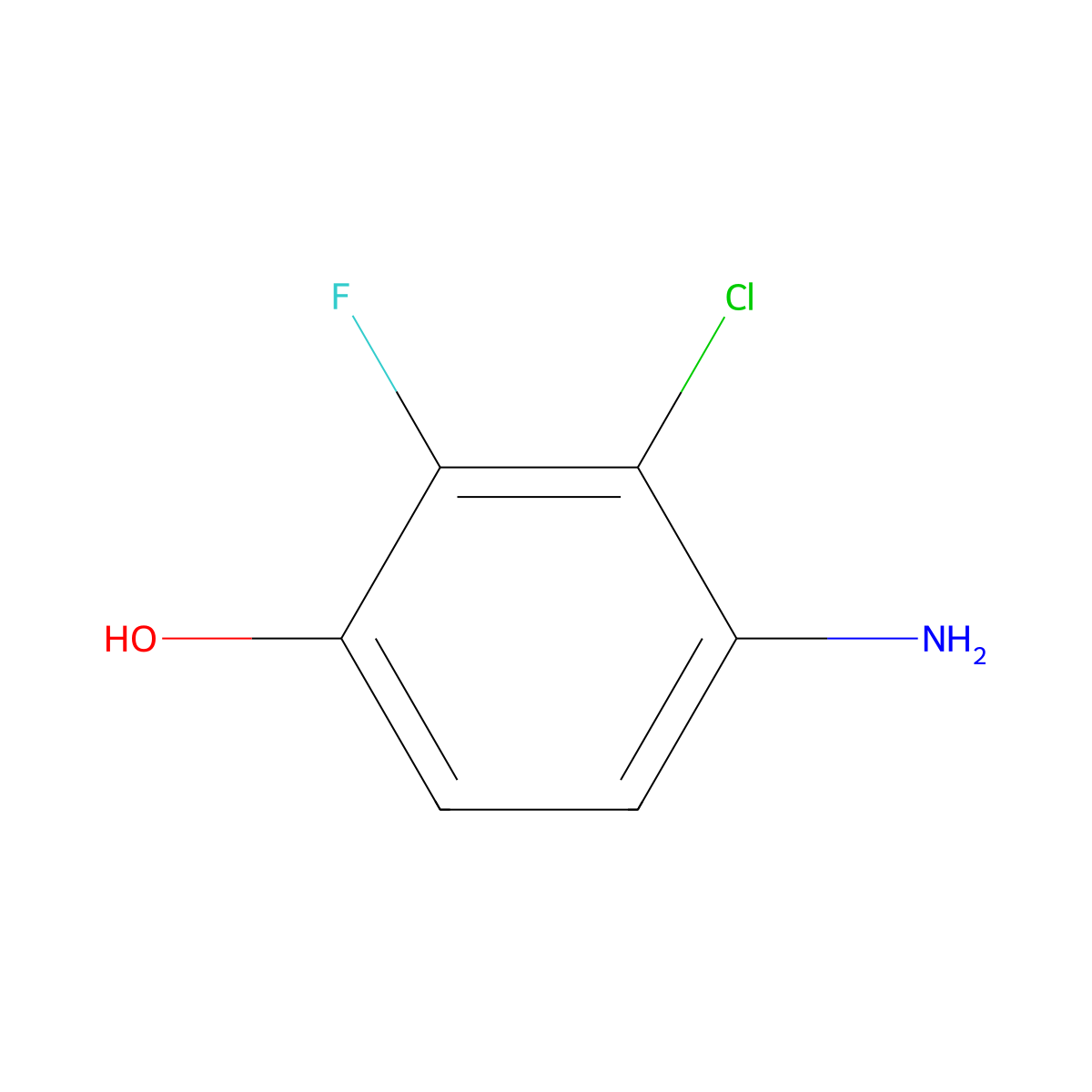 4-Amino-3-chloro-2-fluorophenol molecular structure, CAS 847872-09-7