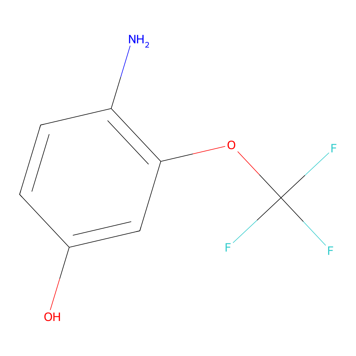 4-Amino-3-(trifluoromethoxy)phenol molecular structure, CAS 847872-12-2